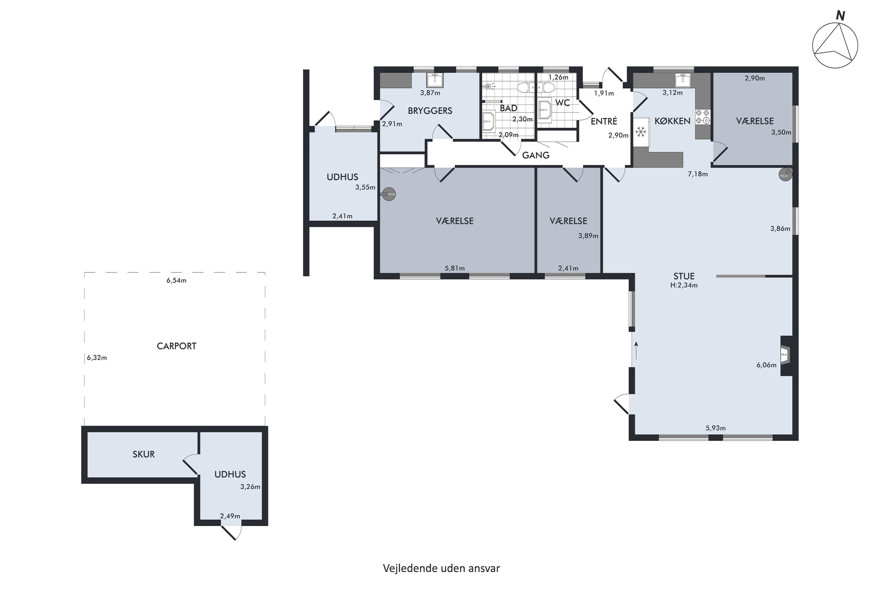 Plantegninger billede af Svangkærvej 5, Smedeby, 6340 Kruså