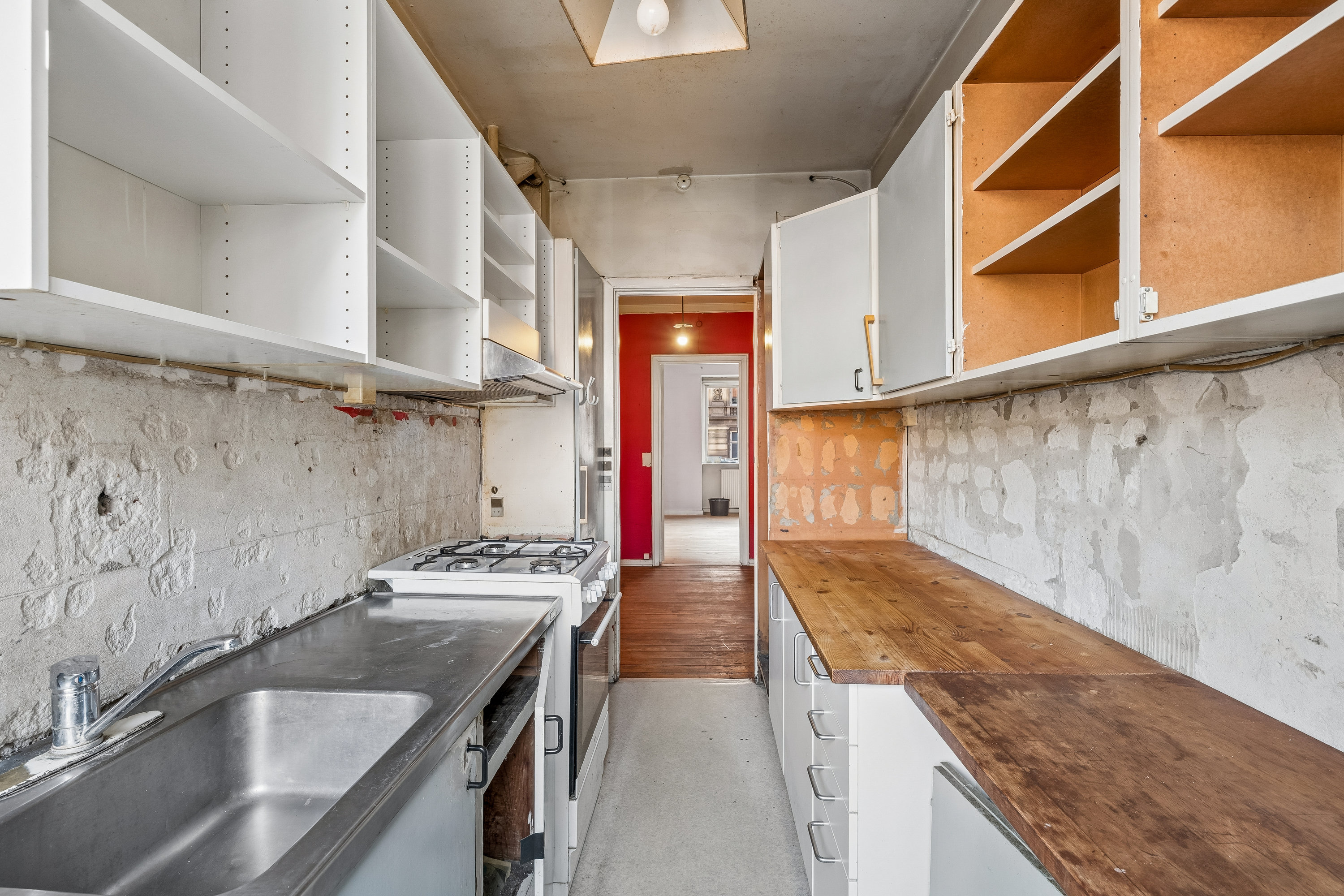 Fremhævet køkken billede i fuldskærmstilstand. Billede af Ved Volden 3, 1. tv., 1425 København K