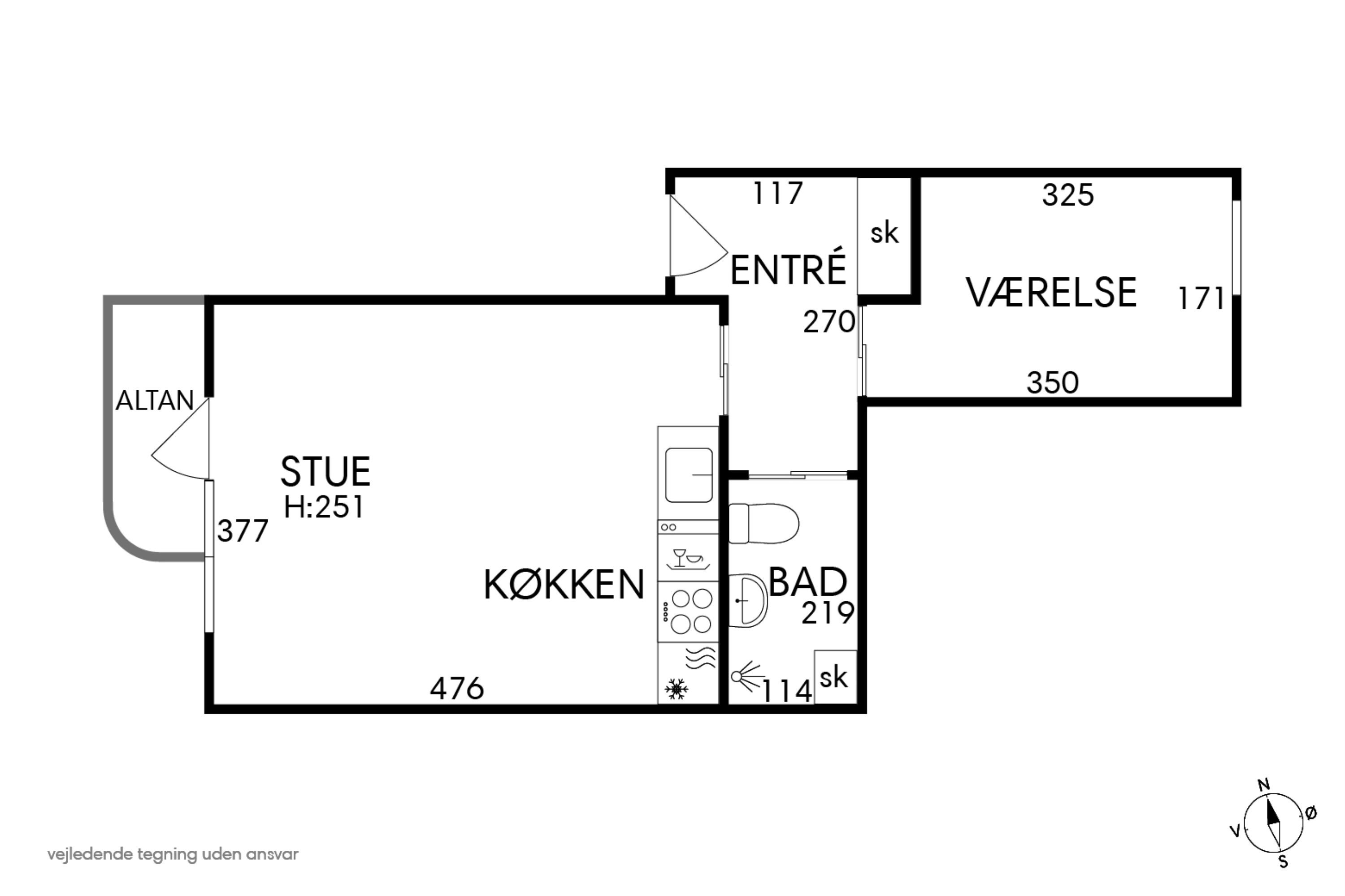 Plantegninger billede af Haydnsvej 25, 2. th., 2450 København SV
