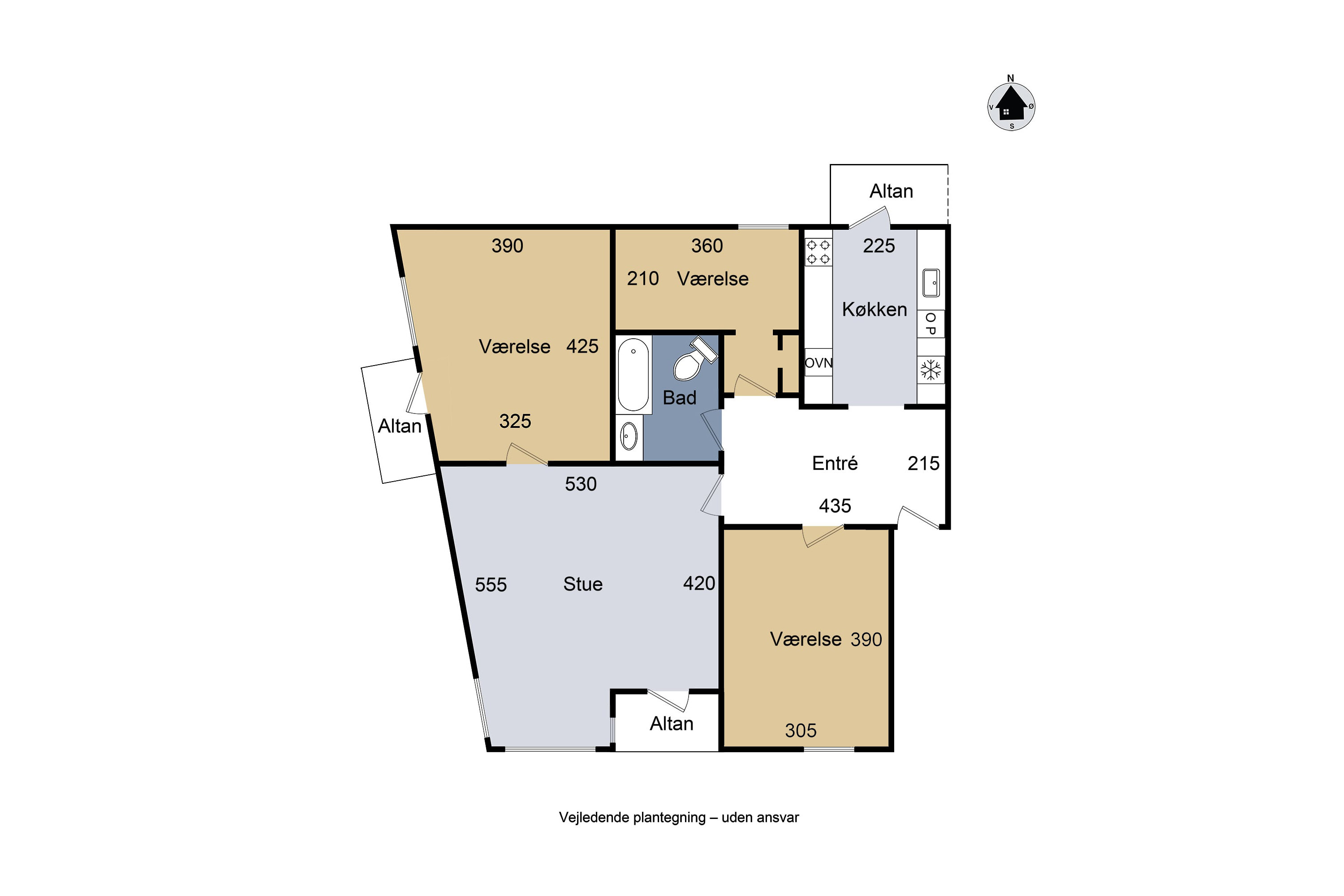 Plantegninger billede af Helligkorsvej 18B, 1. tv., 4000 Roskilde