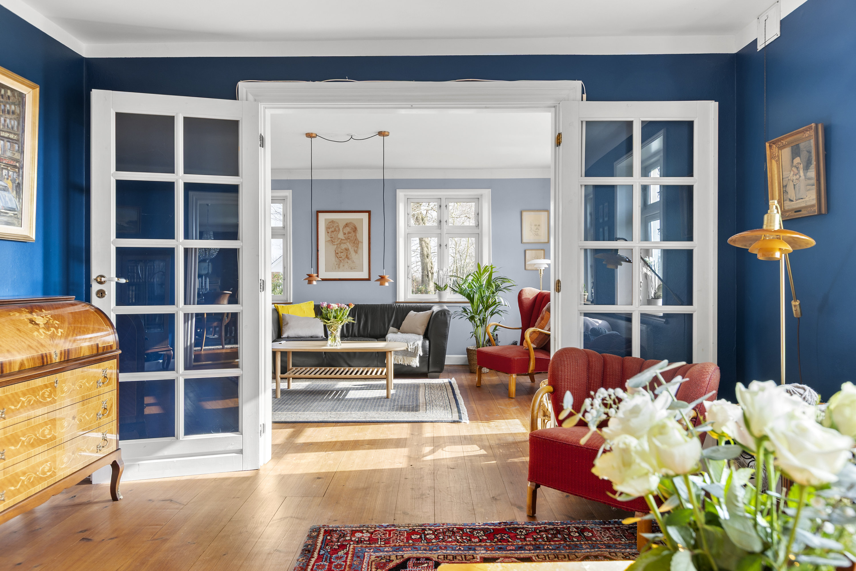 Fremhævet stue billede i fuldskærmstilstand. Billede af Nordvejen 3, Vellerup, 4050 Skibby