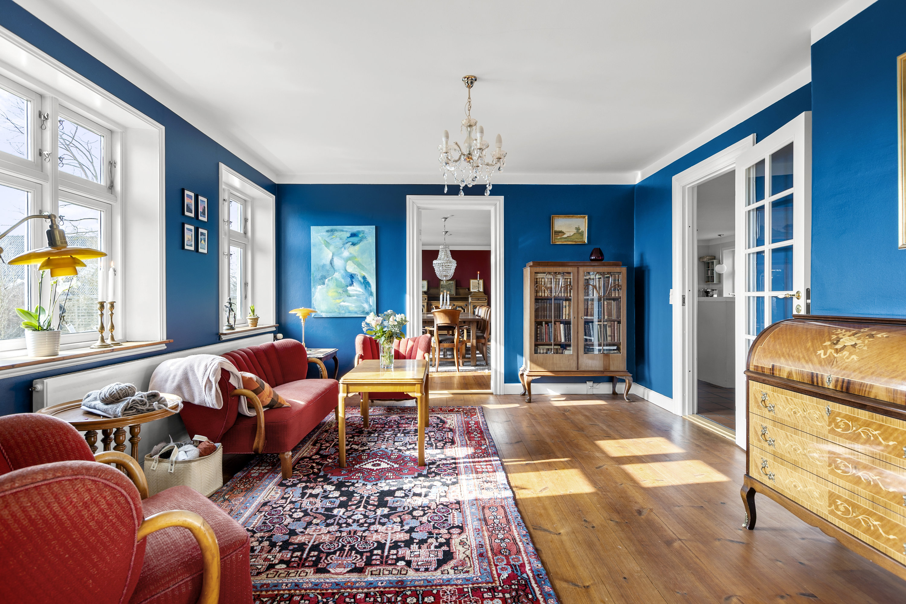 Fremhævet stue billede i fuldskærmstilstand. Billede af Nordvejen 3, Vellerup, 4050 Skibby