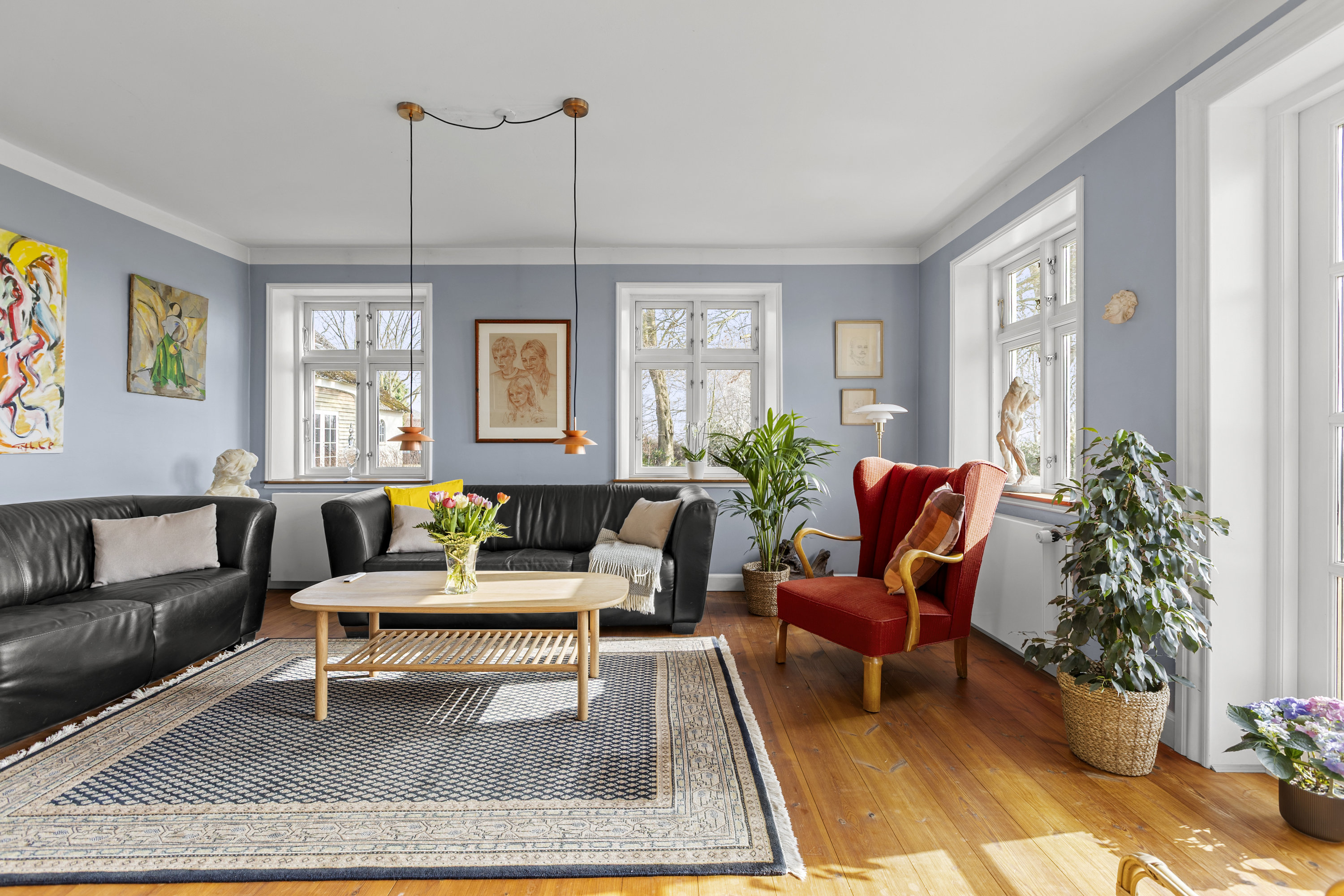 Fremhævet stue billede i fuldskærmstilstand. Billede af Nordvejen 3, Vellerup, 4050 Skibby