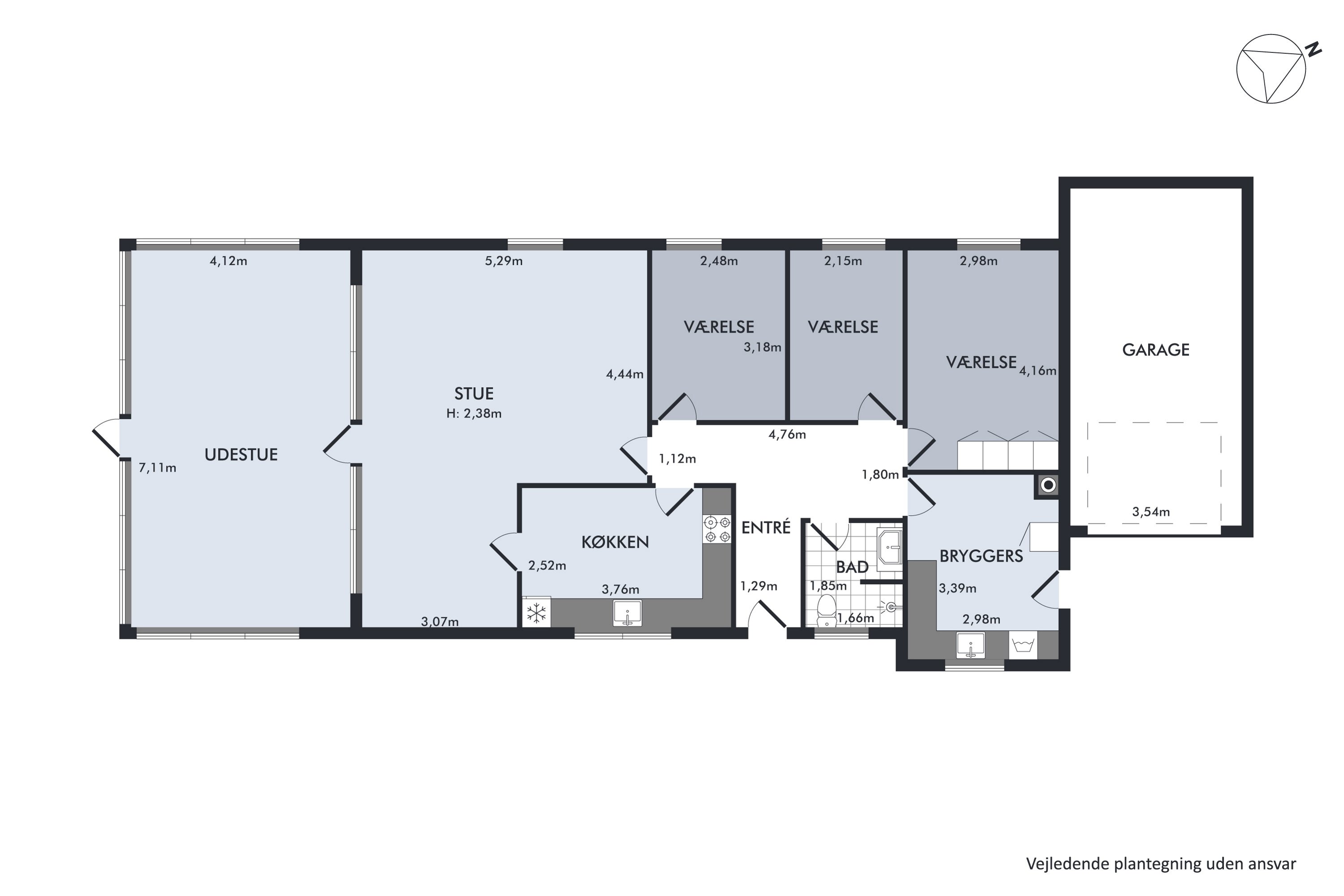 Plantegninger billede af Spættevej 1, Ø Snede, 8723 Løsning