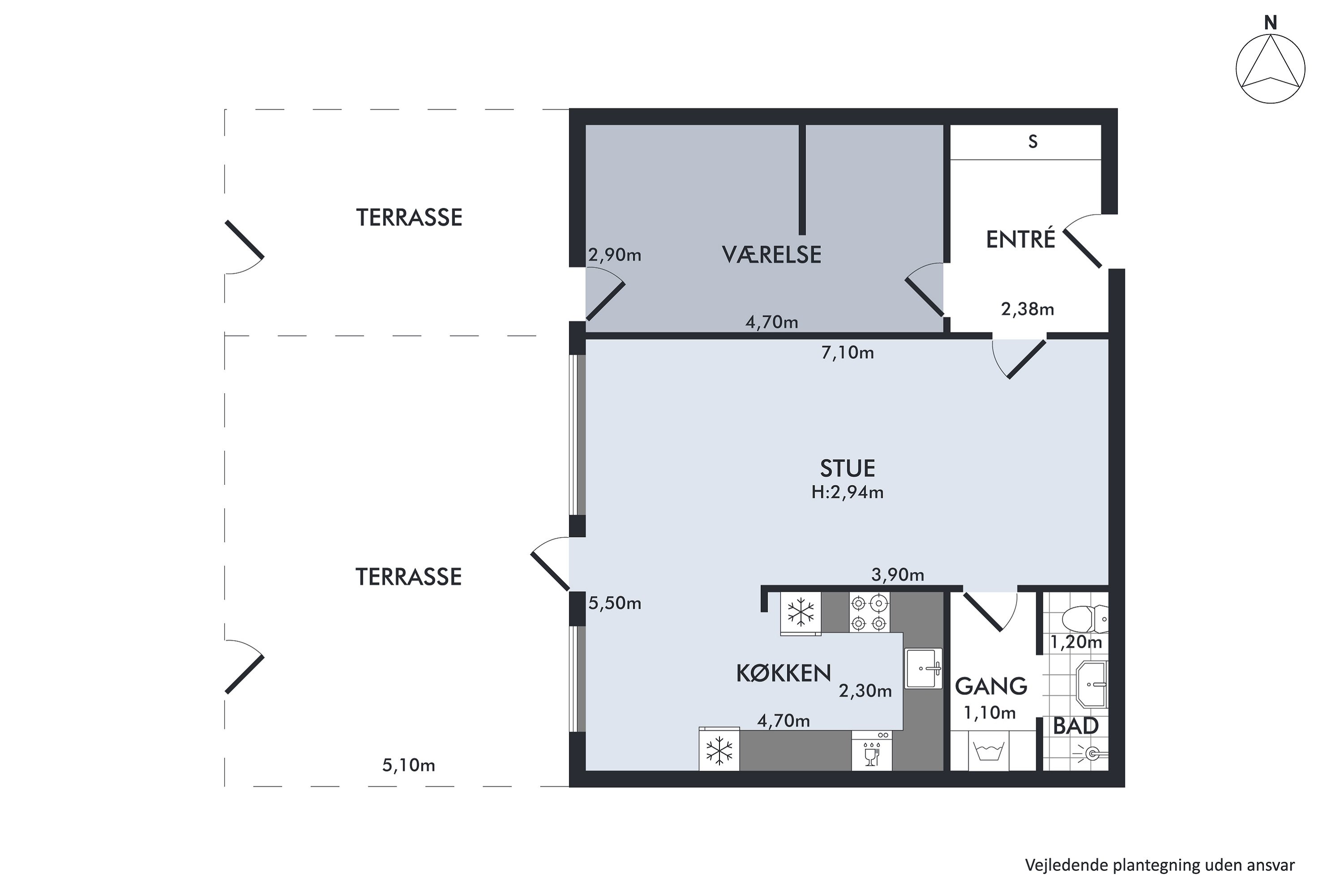 Plantegninger billede af Eremitageparken 329, st.. b., 2800 Kongens Lyngby