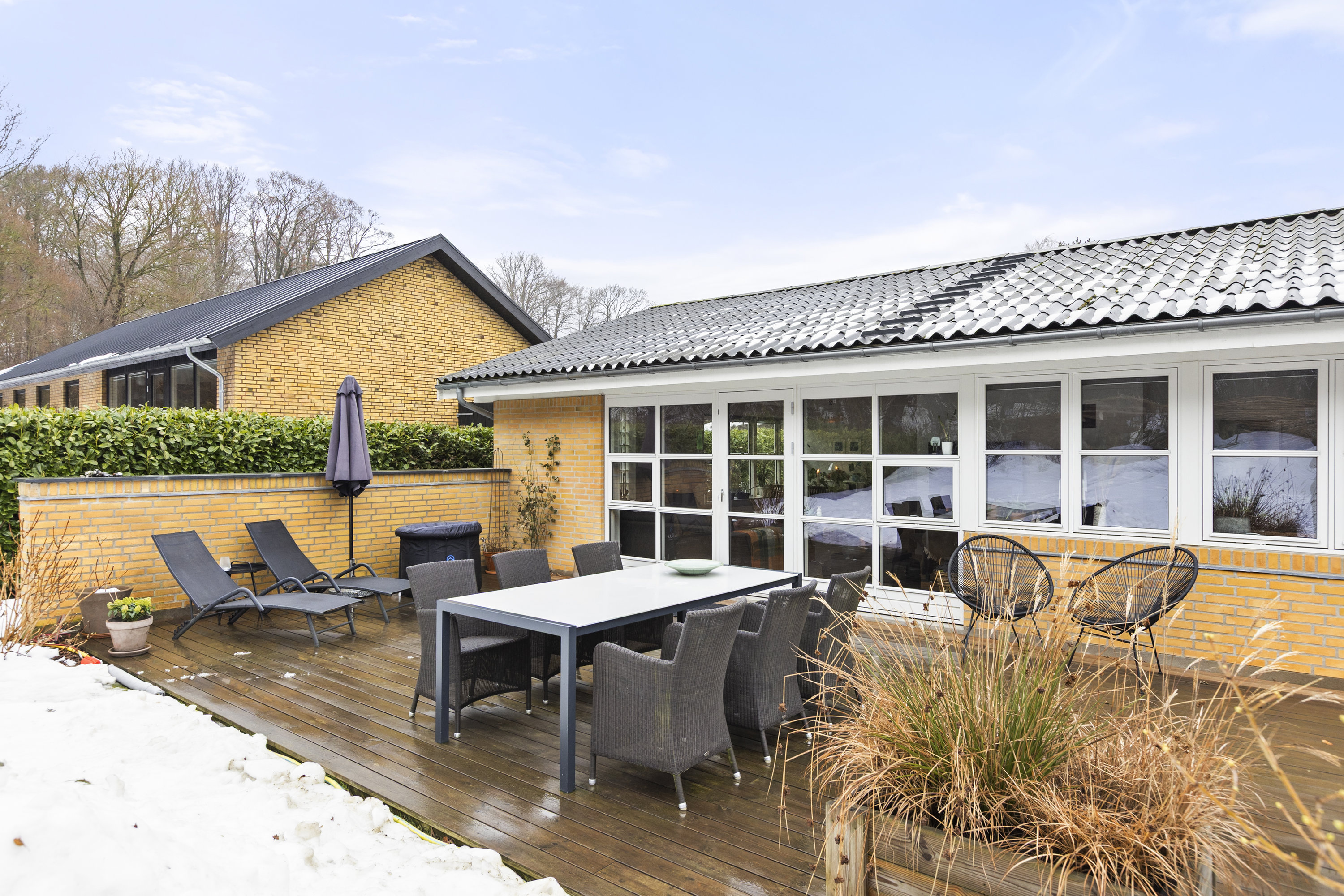 Fremhævet terrasse billede i fuldskærmstilstand. Billede af Granlystien 23, 4400 Kalundborg