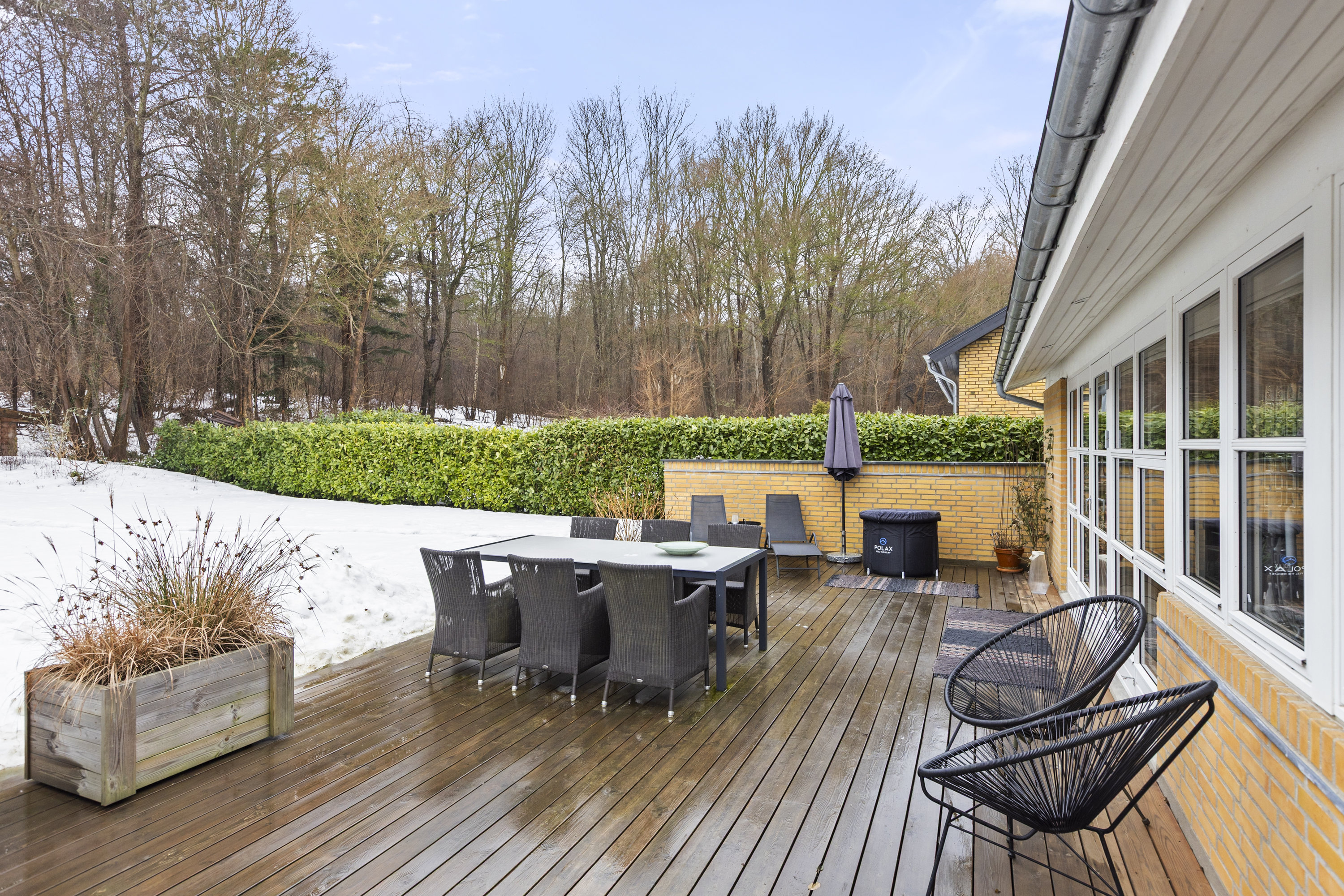 Fremhævet terrasse billede i fuldskærmstilstand. Billede af Granlystien 23, 4400 Kalundborg