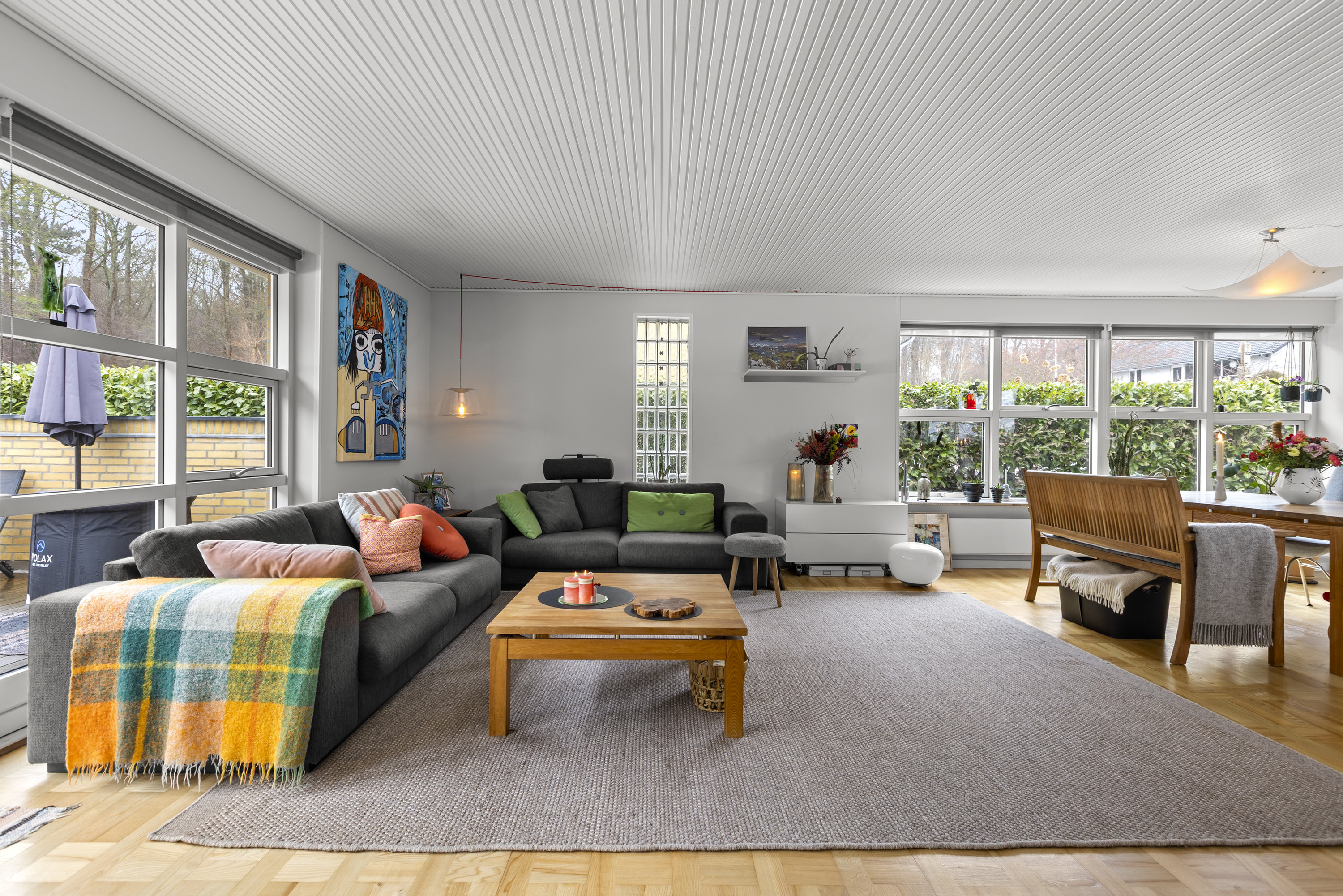 Fremhævet stue billede i fuldskærmstilstand. Billede af Granlystien 23, 4400 Kalundborg