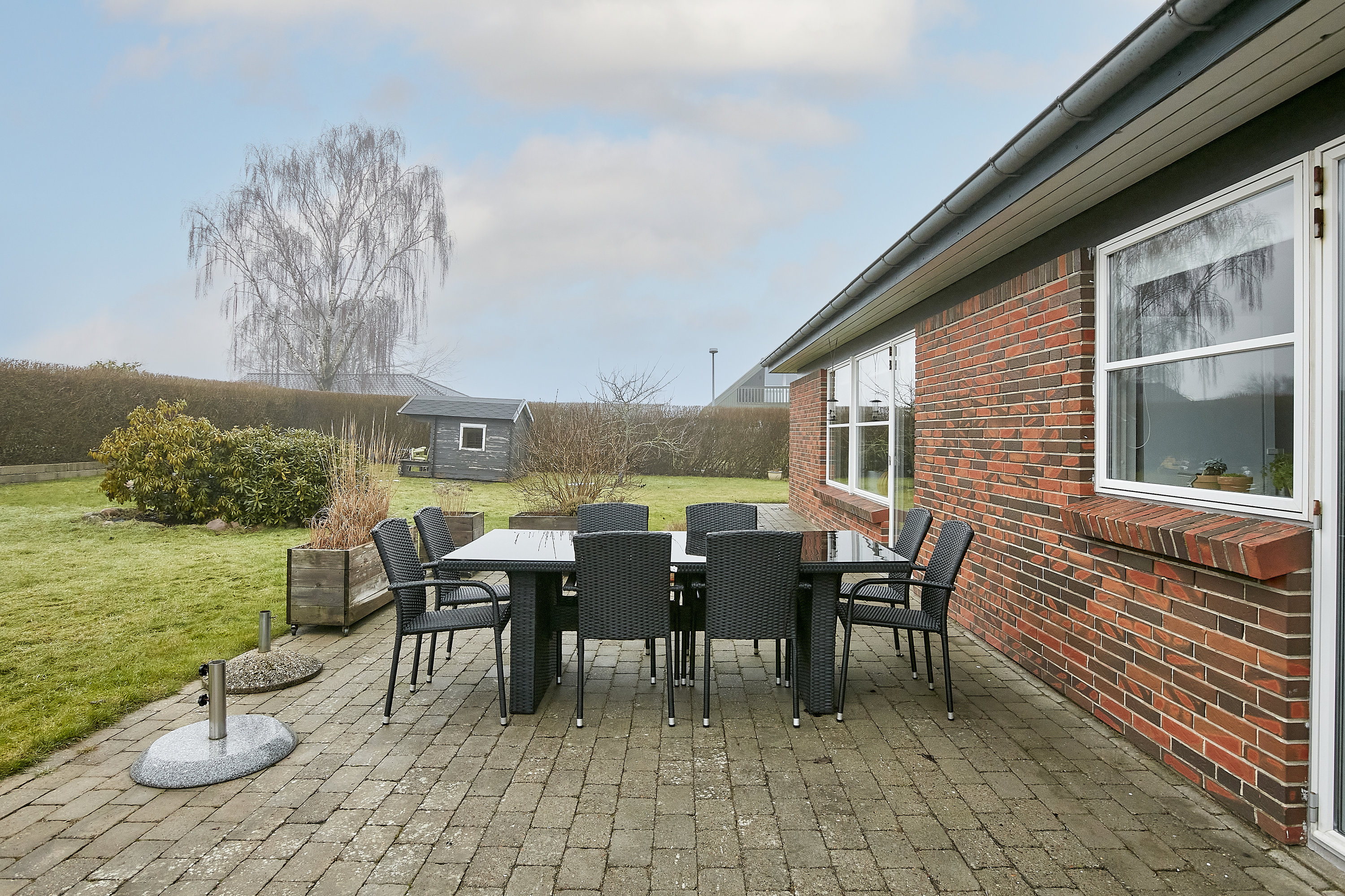 Fremhævet terrasse billede i fuldskærmstilstand. Billede af Krokusvej 77, Tyrsted, 8700 Horsens