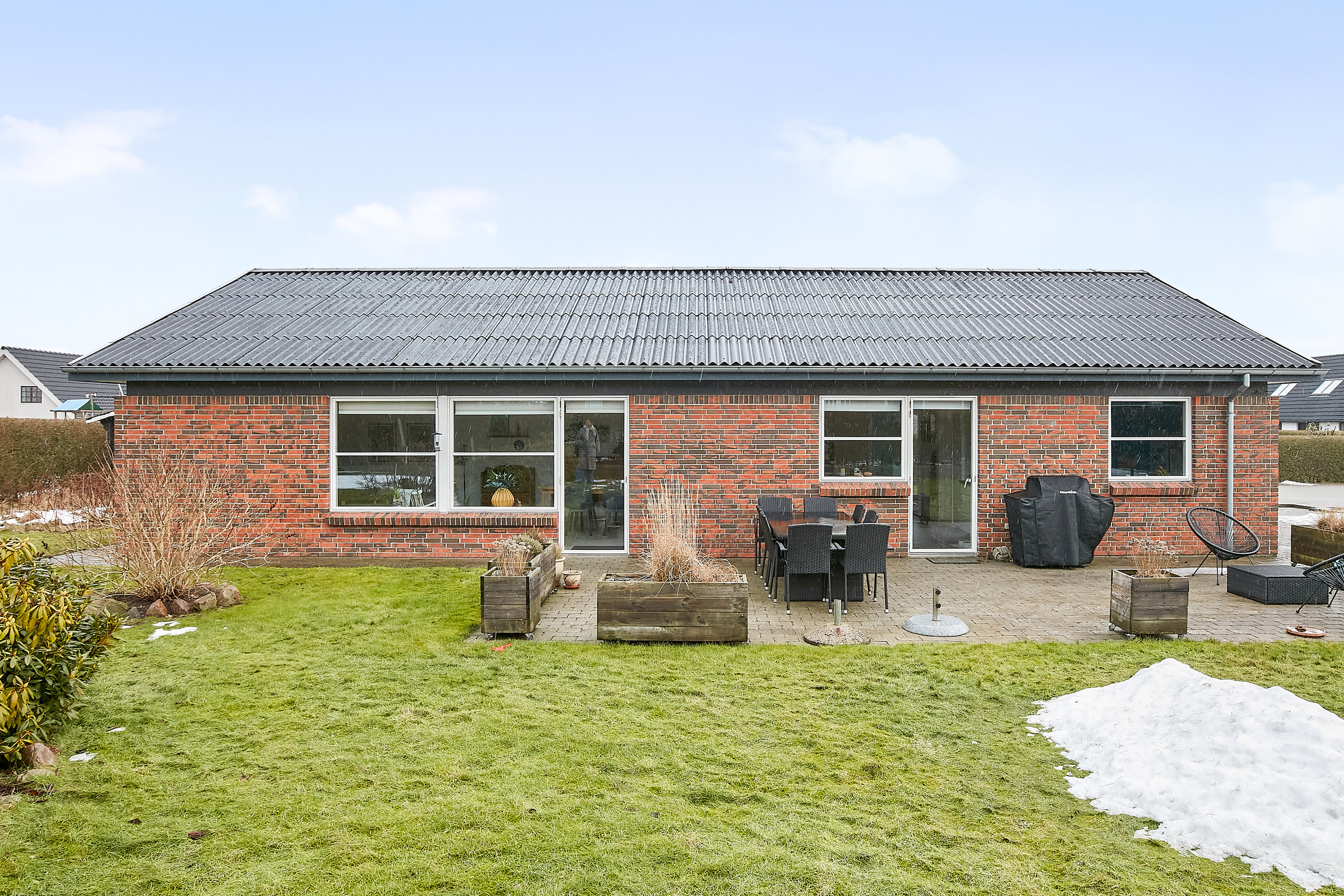 Fremhævet set fra haven billede i fuldskærmstilstand. Billede af Krokusvej 77, Tyrsted, 8700 Horsens