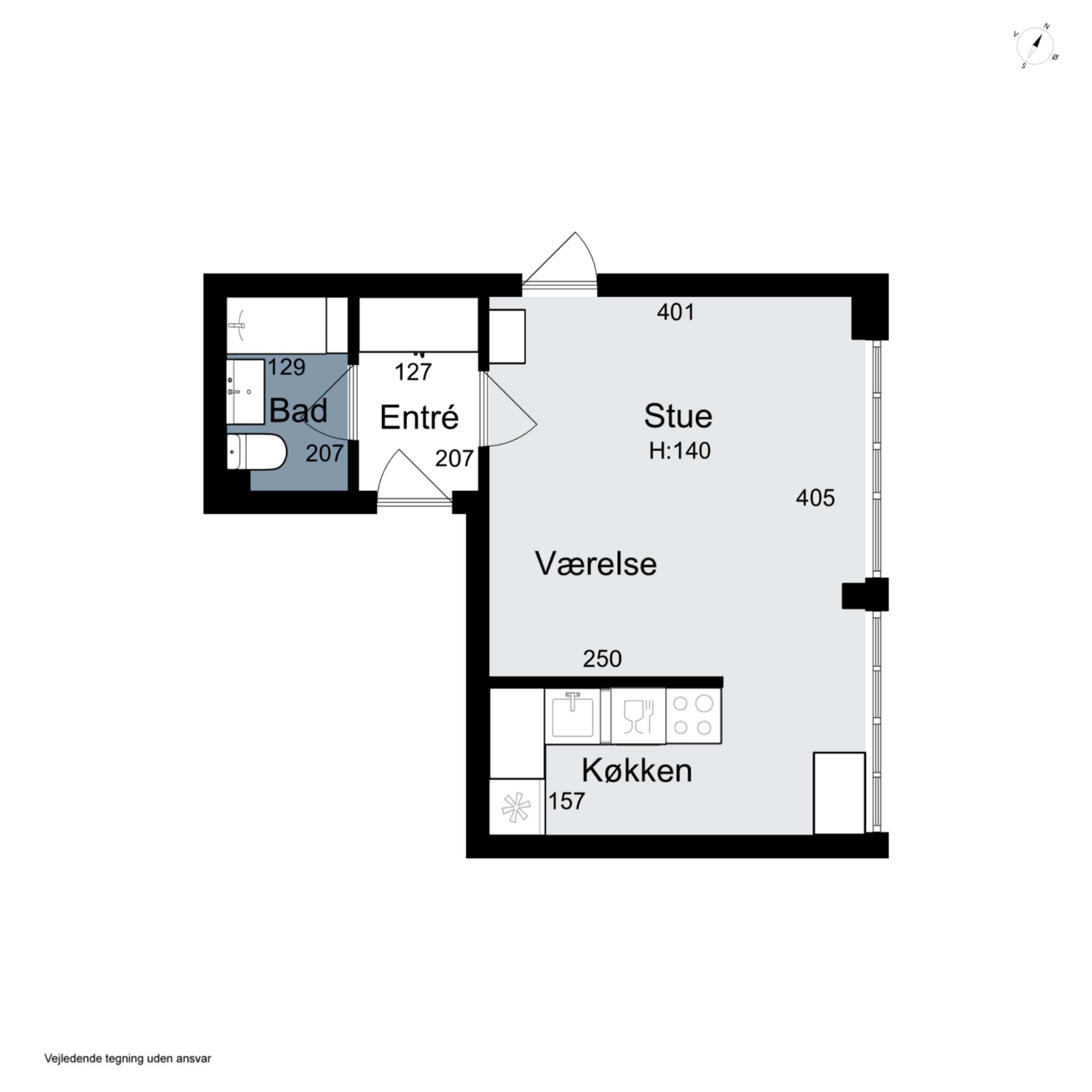 Plantegninger billede af Møllevejen 21, st.. mf., 8000 Aarhus C