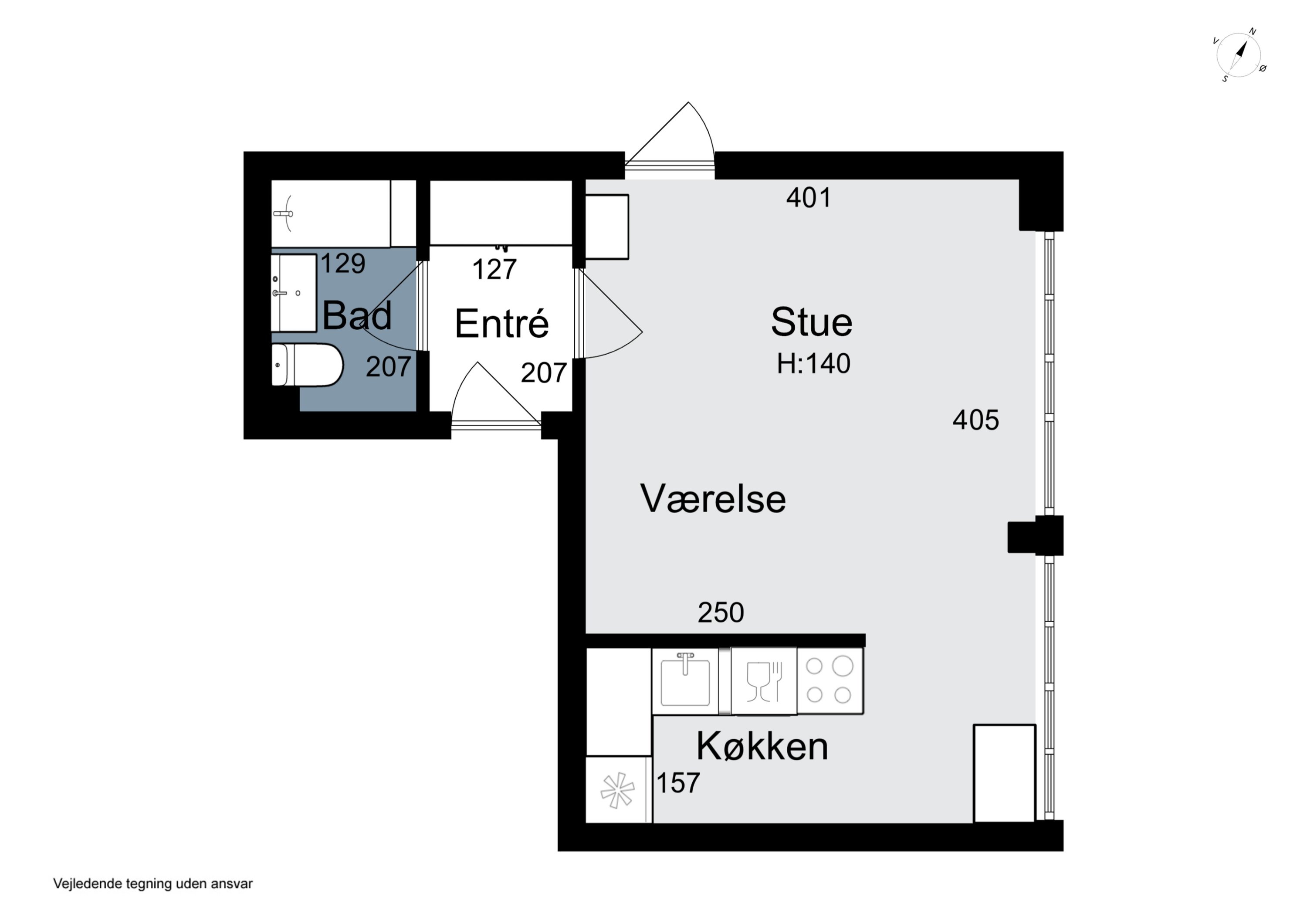 Plantegninger billede af Møllevejen 21, st.. mf., 8000 Aarhus C