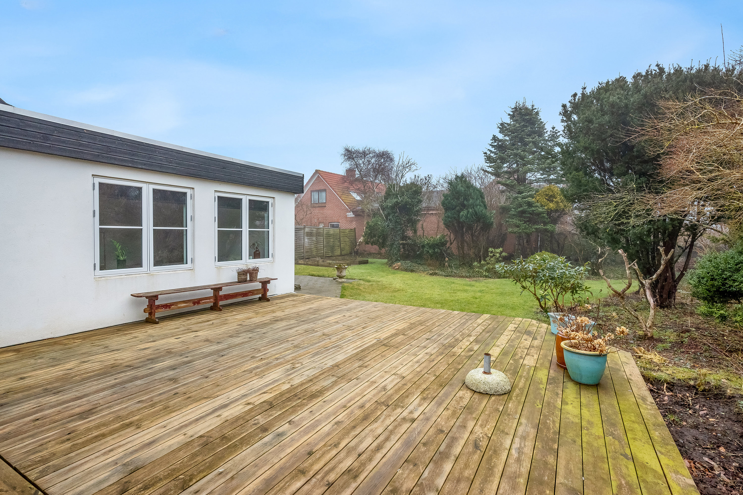 Fremhævet terrasse billede i fuldskærmstilstand. Billede af Stenshøj 3, 6950 Ringkøbing