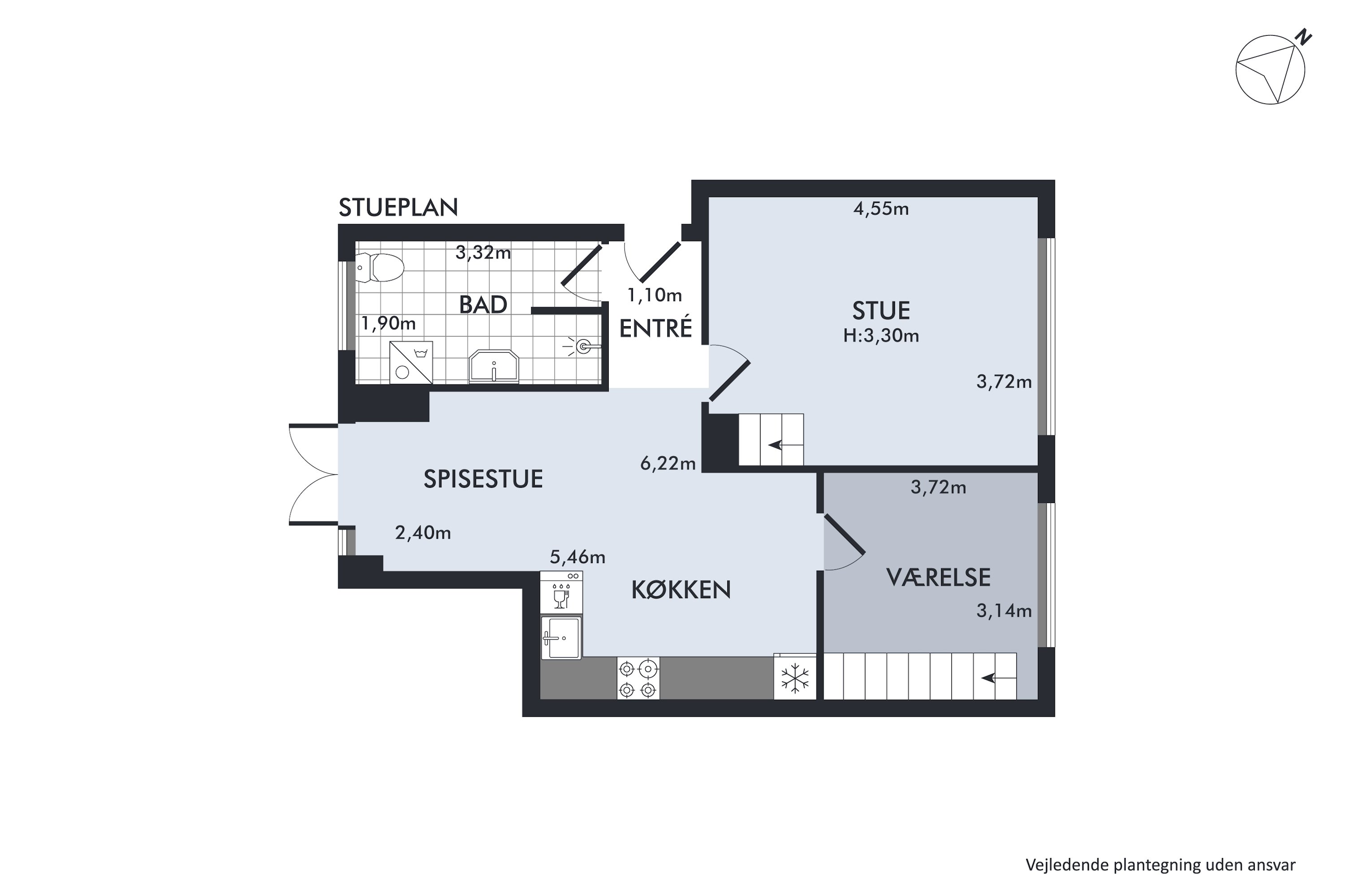 Plantegninger billede af Vestmannagade 2, st.. tv., 2300 København S