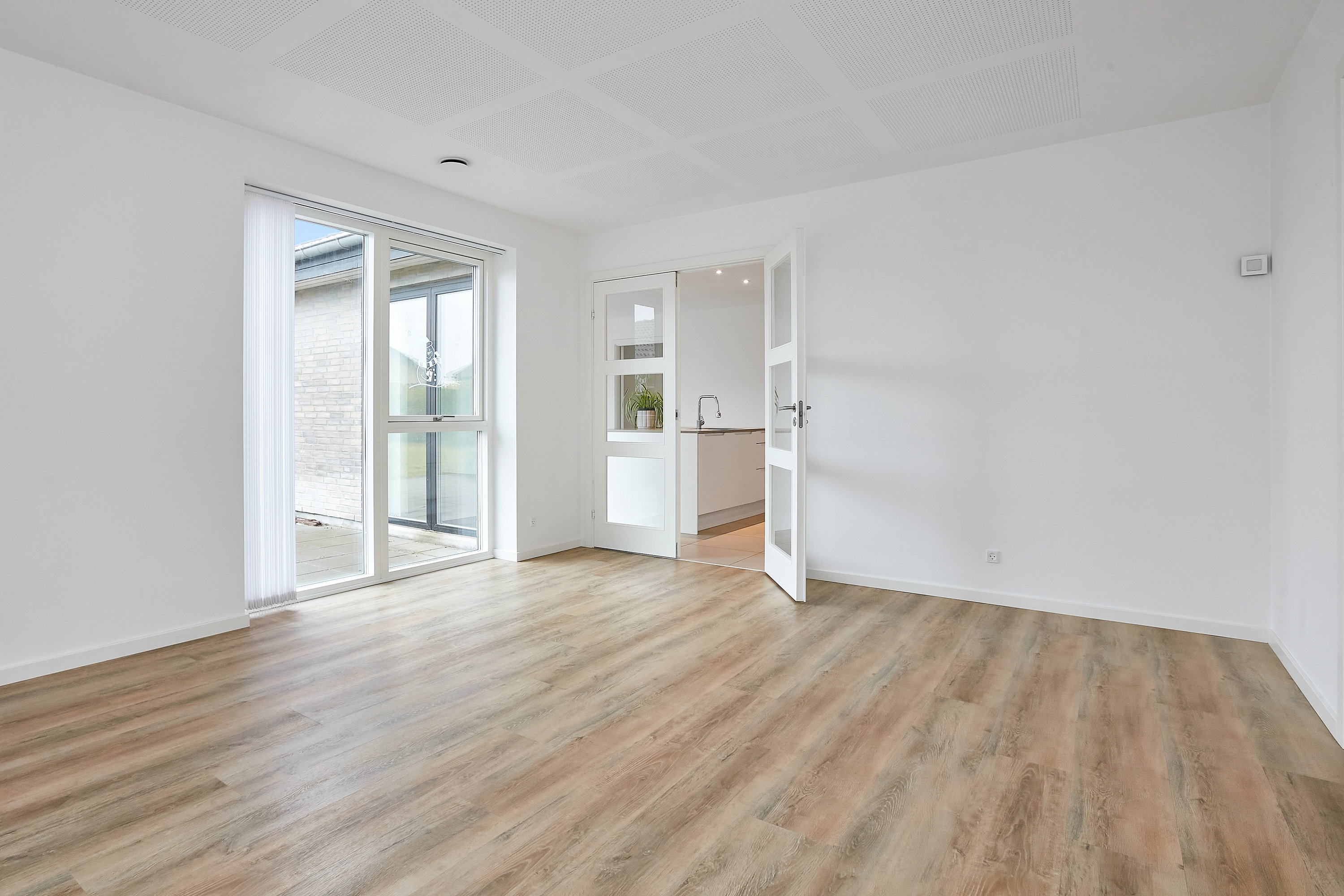 Fremhævet stue billede i fuldskærmstilstand. Billede af Druehylden 21, Østerhåb, 8700 Horsens