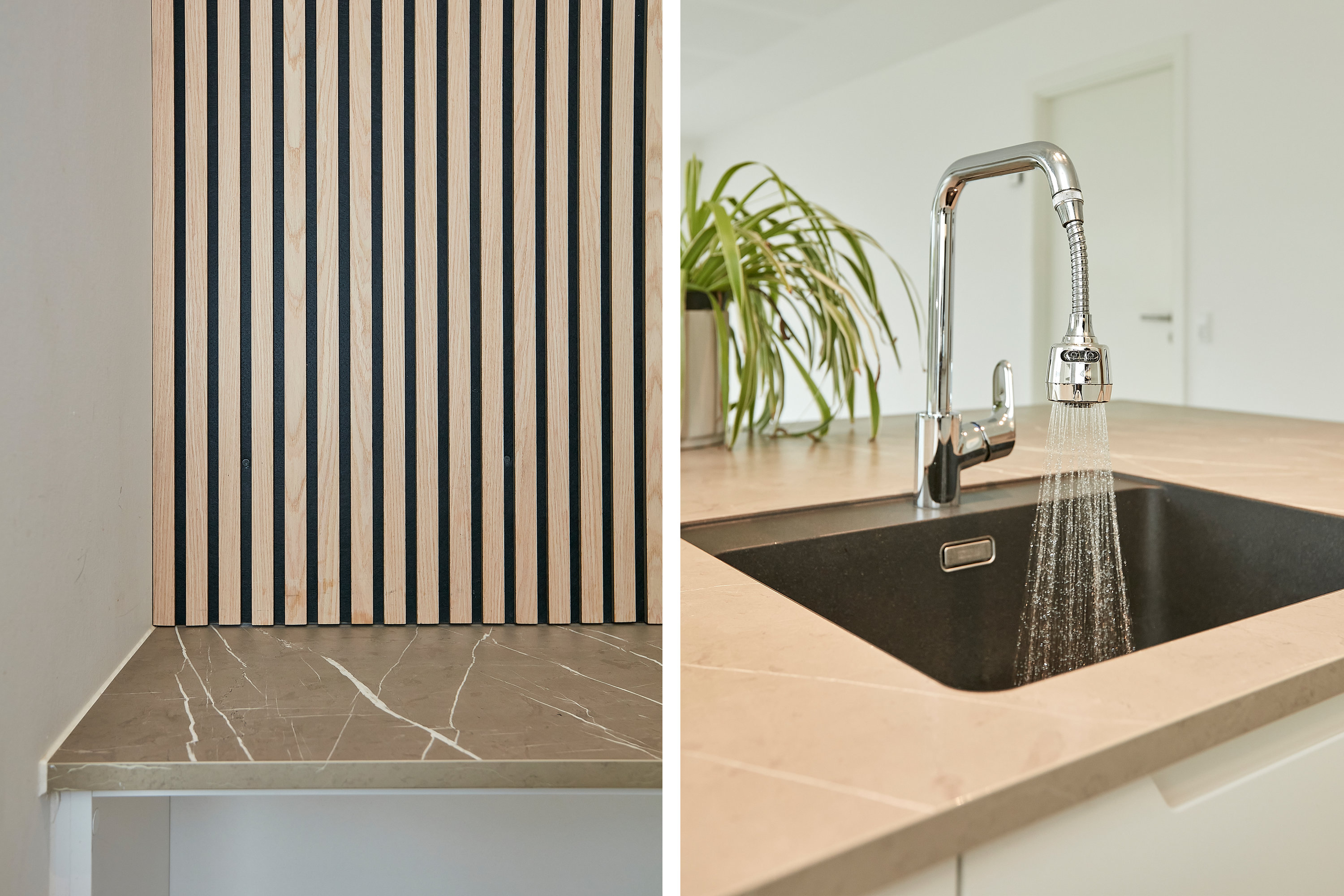 Fremhævet detaljer - køkken billede i fuldskærmstilstand. Billede af Druehylden 21, Østerhåb, 8700 Horsens