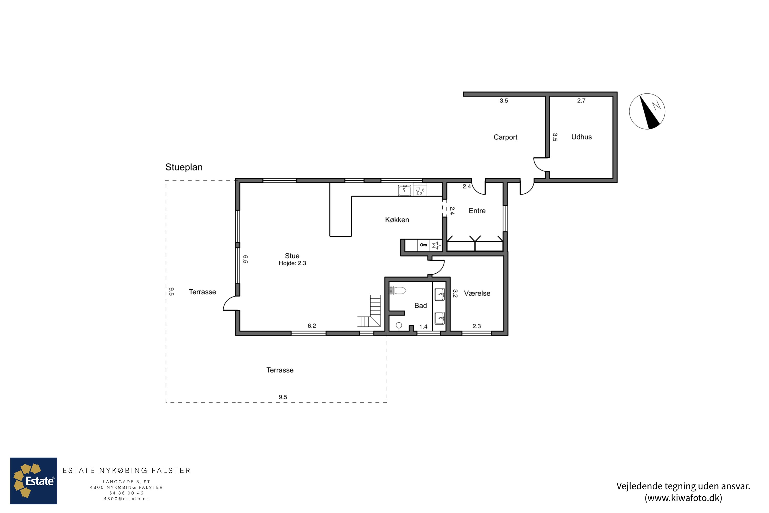 Plantegninger billede af Vandværksvej 9, Bangsebro, 4800 Nykøbing F