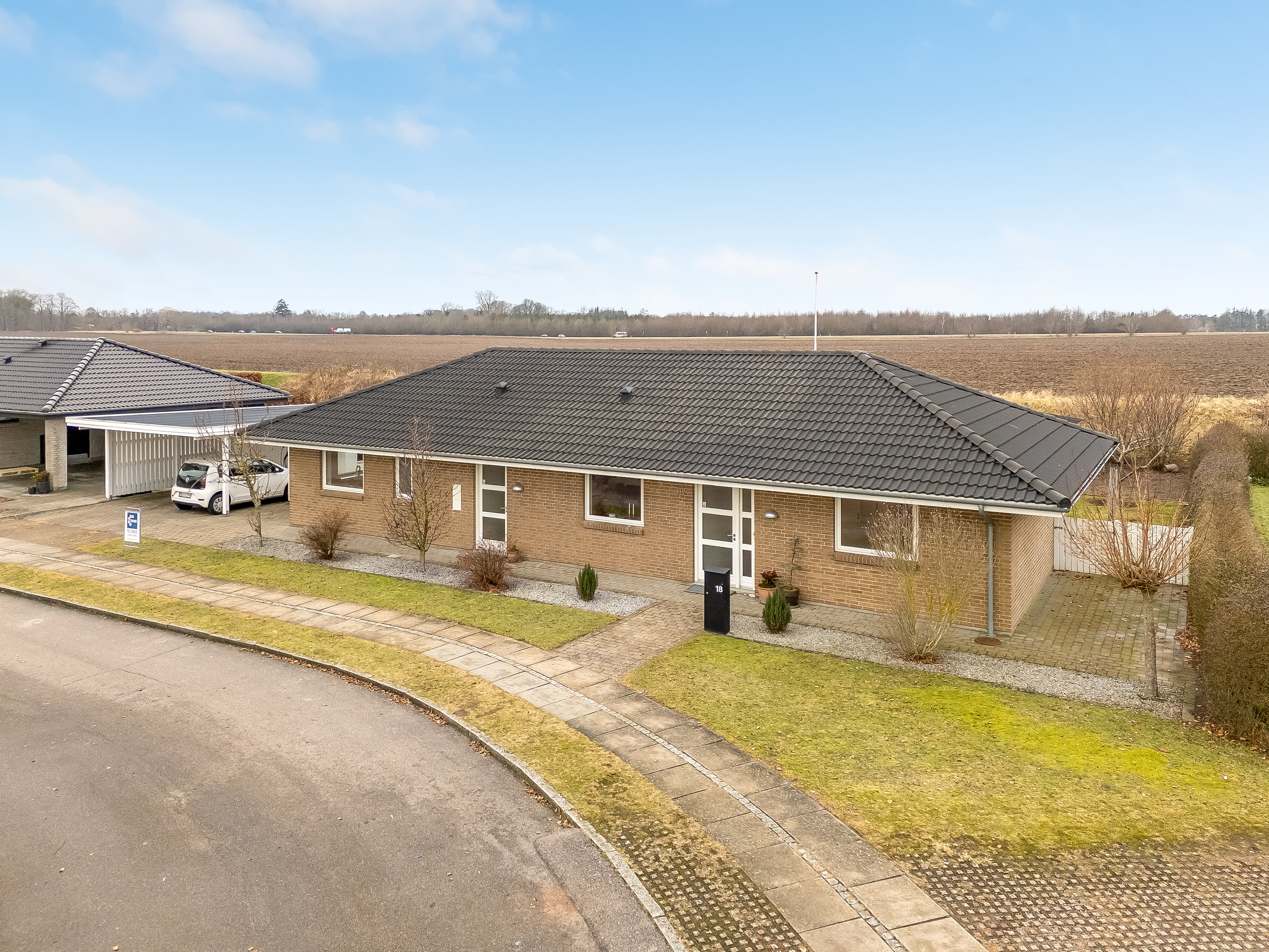 Villa: Facade på Skovstjernevænget 18, Nordbyen, 4800 Nykøbing F