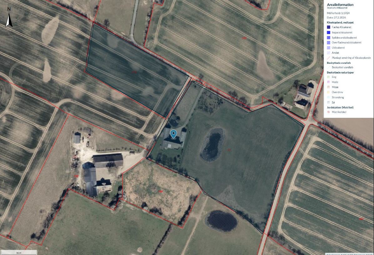 Fremhævet matrikler billede i fuldskærmstilstand. Billede af Bojskovvej 18, 6400 Sønderborg