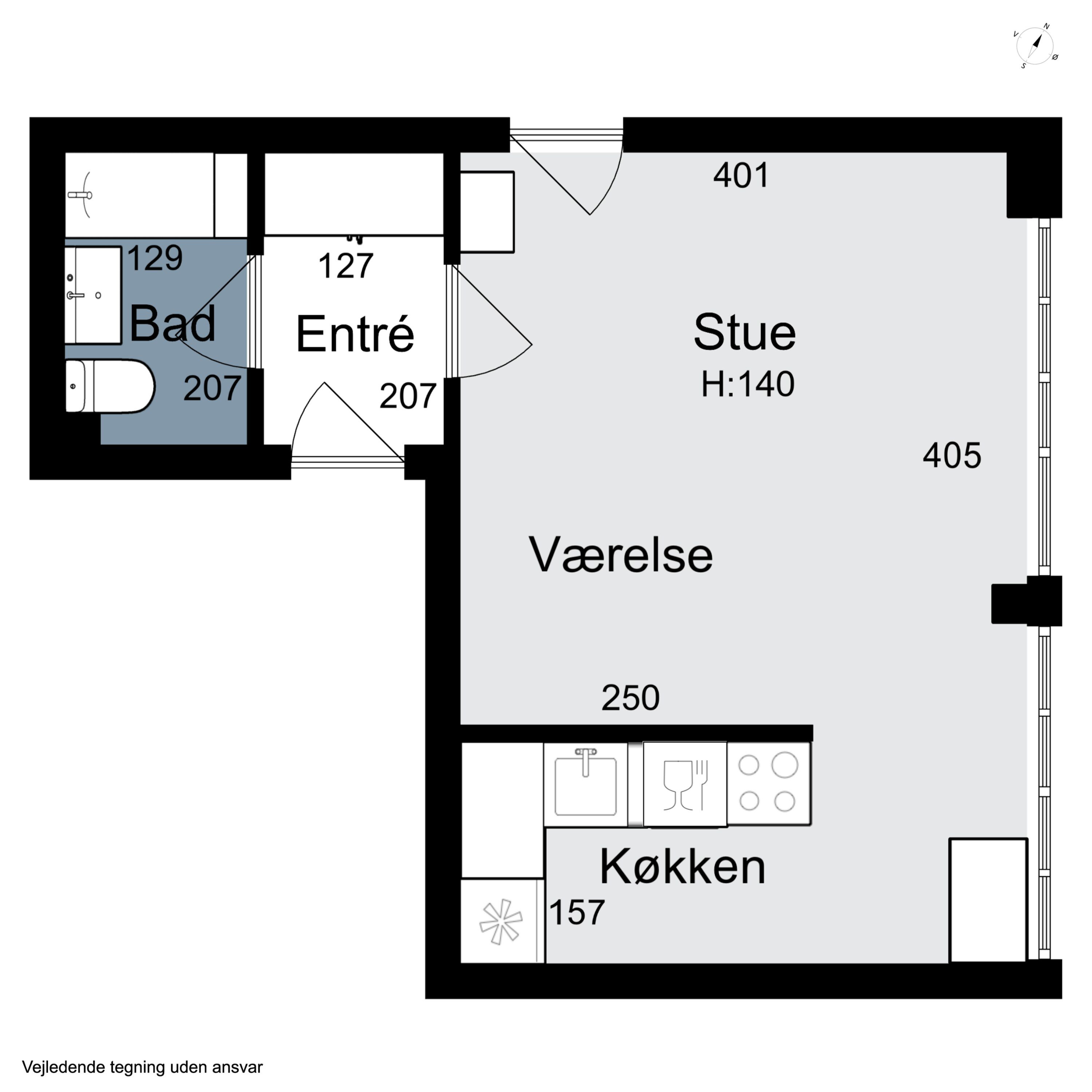 Plantegninger billede af Møllevejen 21, st.. mf., 8000 Aarhus C