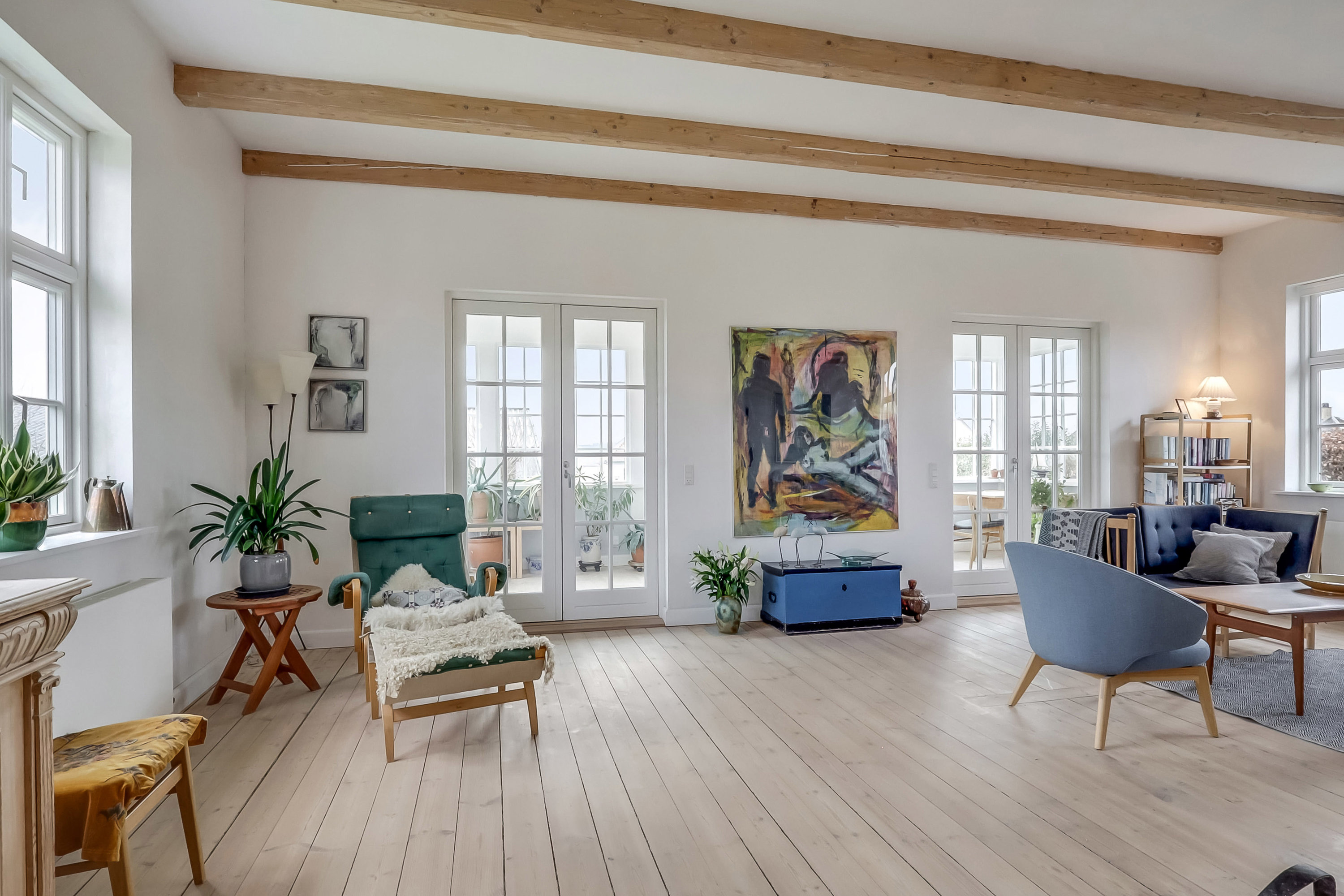 Fremhævet stue billede i fuldskærmstilstand. Billede af Strandhuse 30, 5700 Svendborg