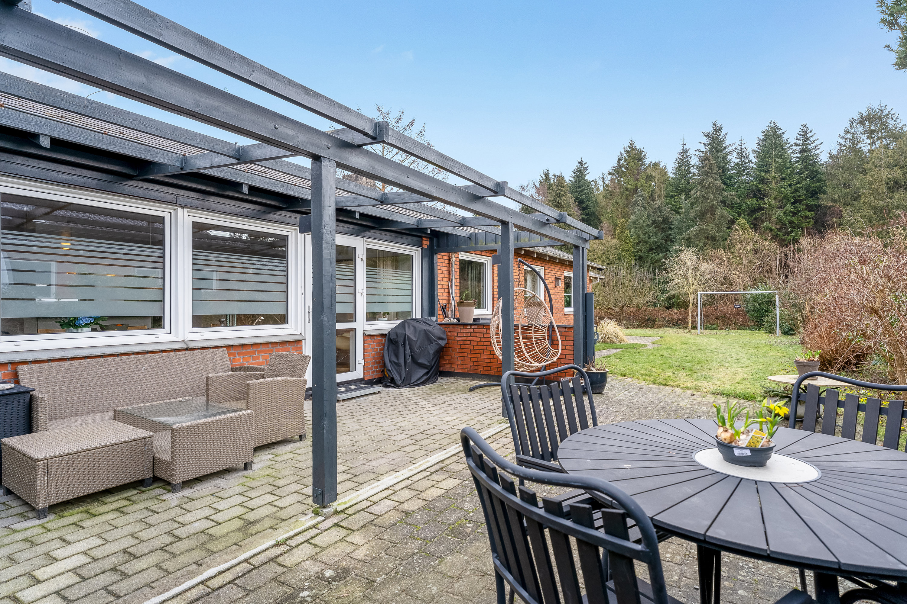 Fremhævet overdækket terrasse billede i fuldskærmstilstand. Billede af Nørrevænget 12, 4800 Nykøbing F