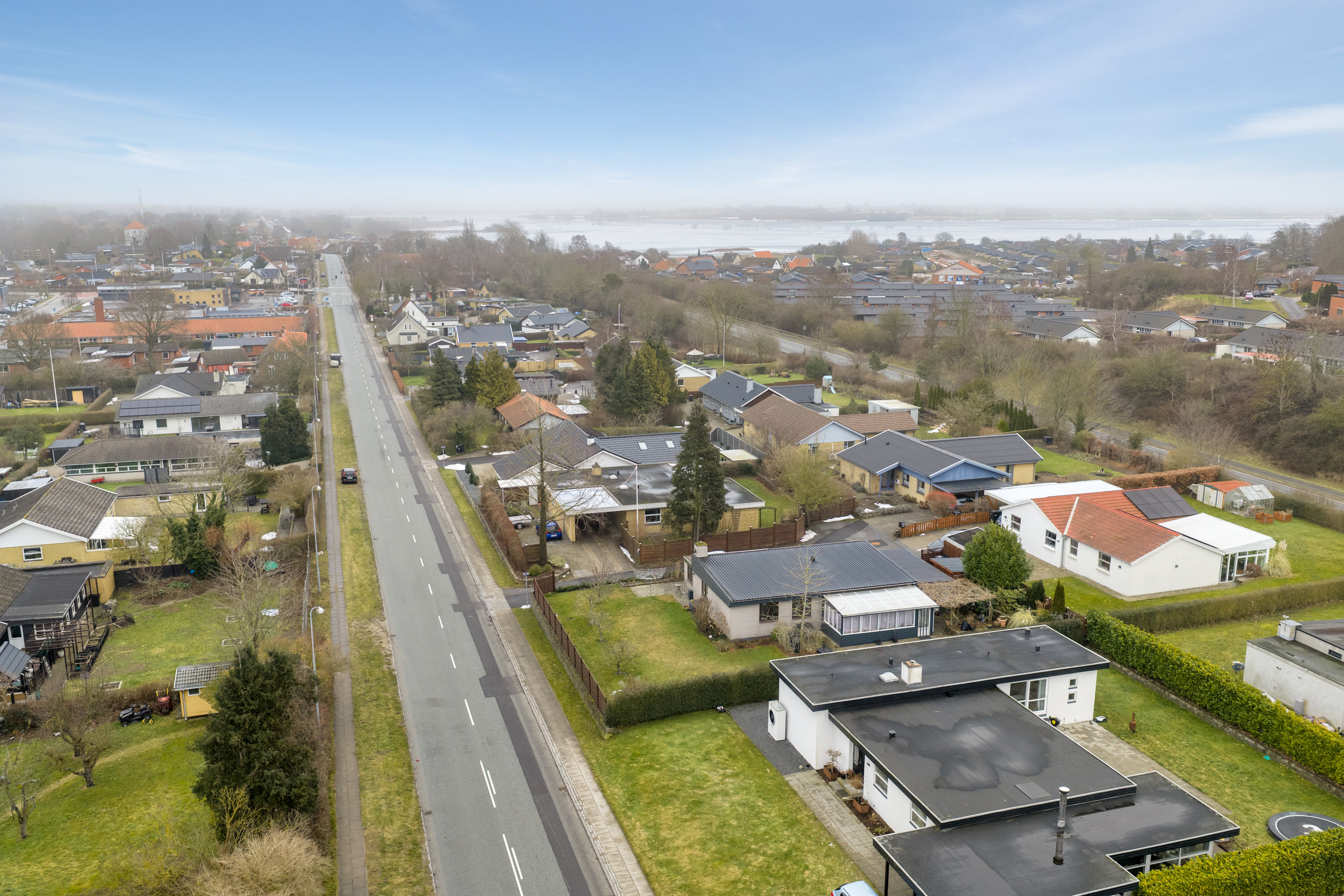 Fremhævet luftfoto billede i fuldskærmstilstand. Billede af Fjordvej 163, 5330 Munkebo