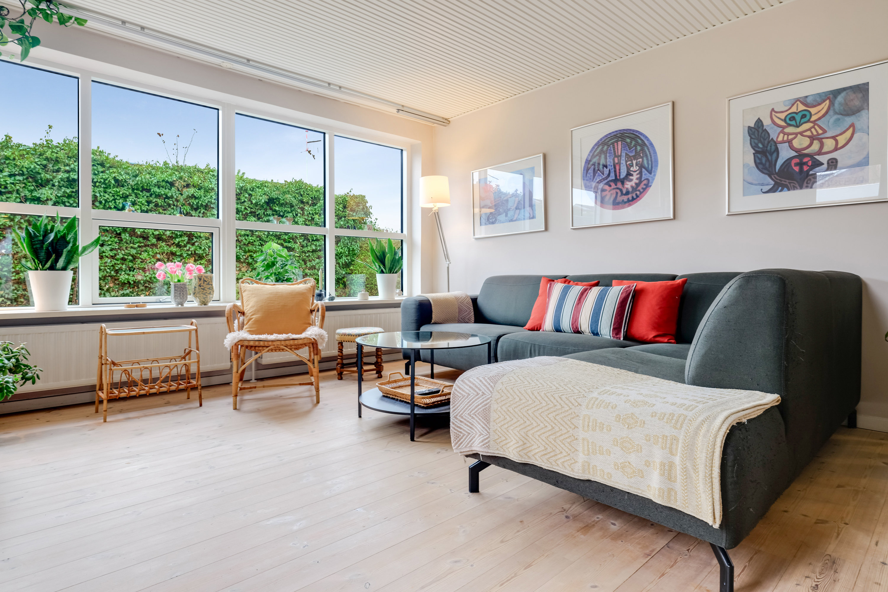 Fremhævet stue billede i fuldskærmstilstand. Billede af Mølleløkken 34, 5300 Kerteminde