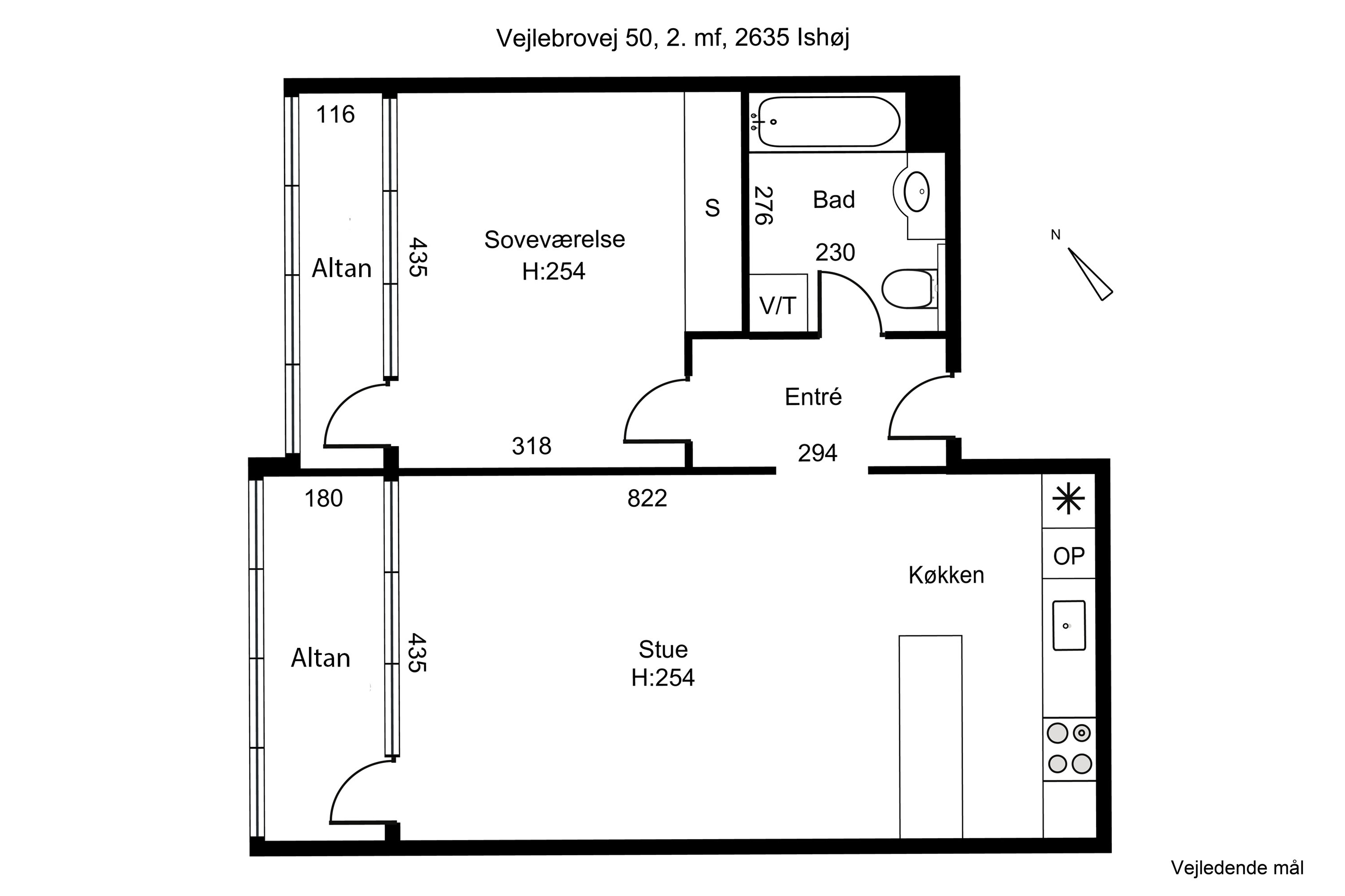 Plantegninger billede af Vejlebrovej 50, 2. mf., 2635 Ishøj