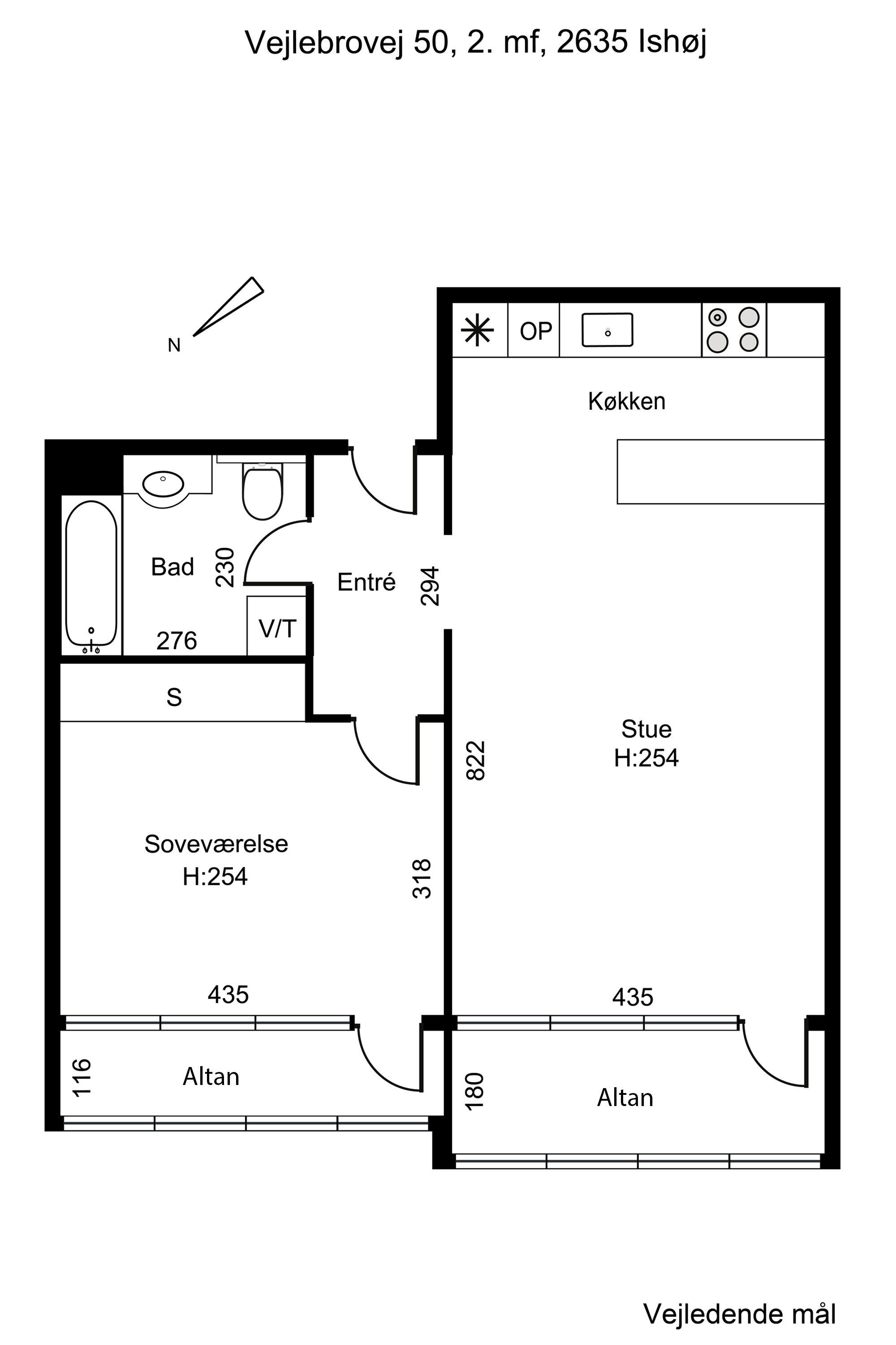 Plantegninger billede af Vejlebrovej 50, 2. mf., 2635 Ishøj