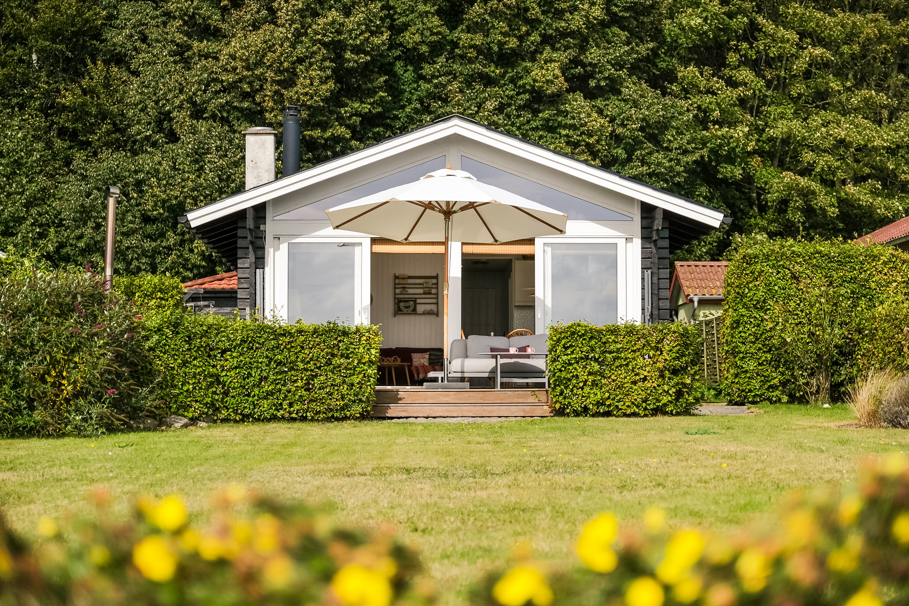 Fremhævet overdækket terrasse billede i fuldskærmstilstand. Billede af Skovkrogen 36, Skovkrogen, 5683 Haarby