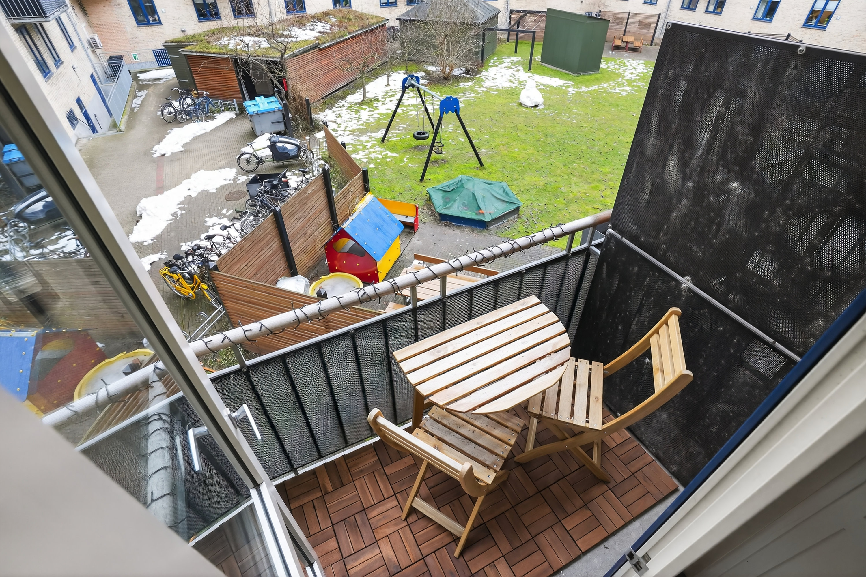 Fremhævet altan billede i fuldskærmstilstand. Billede af Lauravej 1, 1. th., 2500 Valby