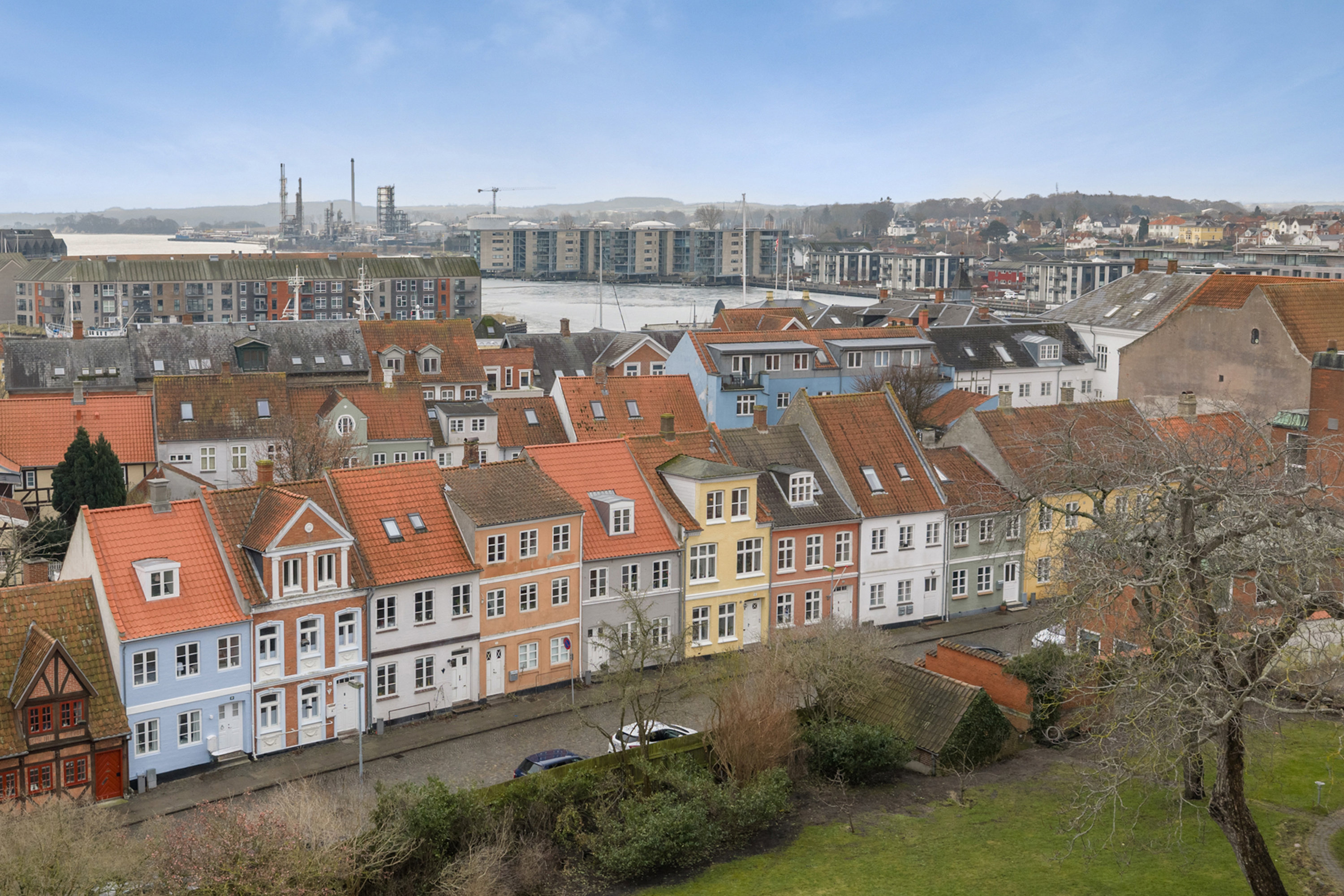 Fremhævet luftfoto billede i fuldskærmstilstand. Billede af Skippergade 10, 5800 Nyborg