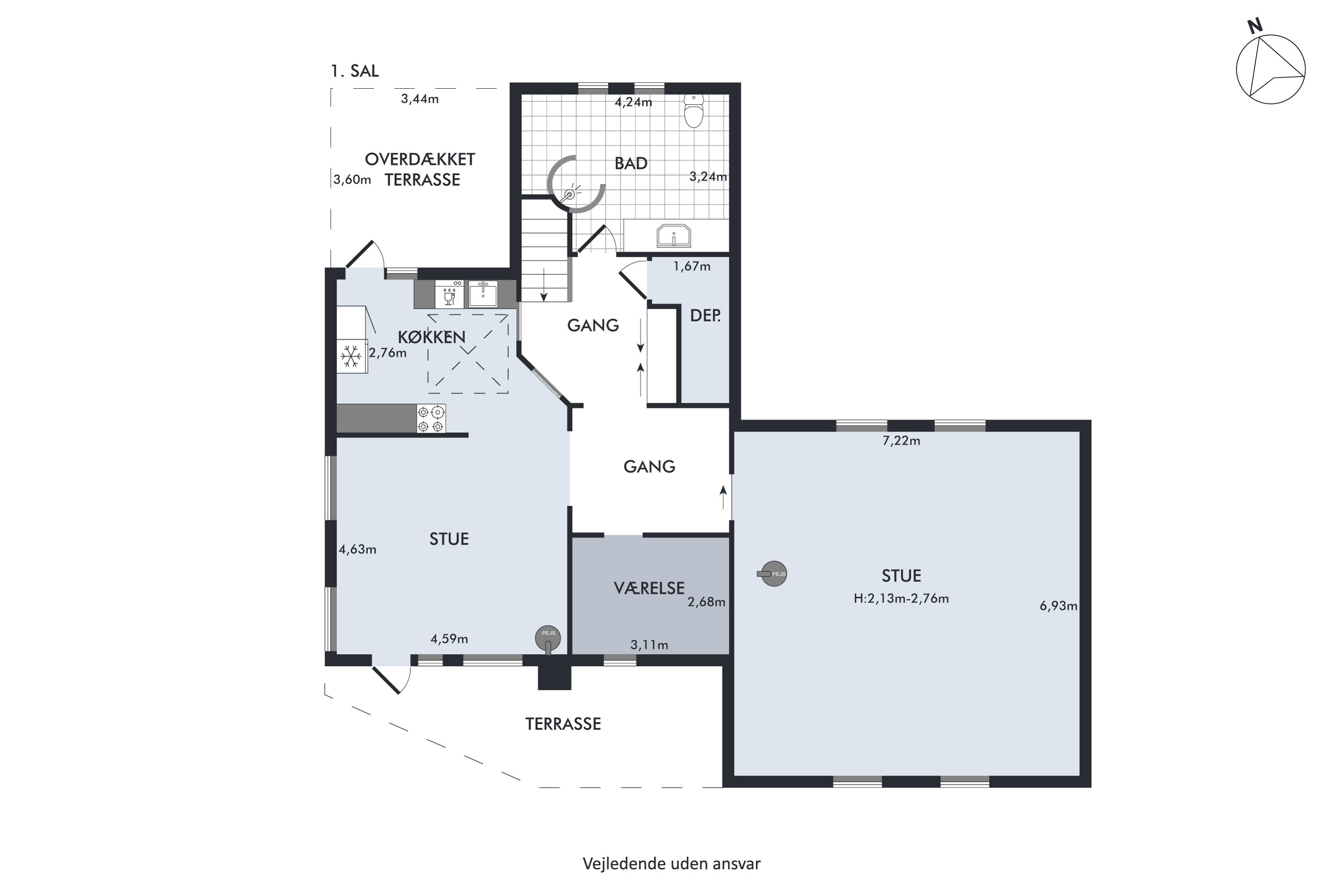 Plantegninger billede af Snurom 3, 6300 Gråsten