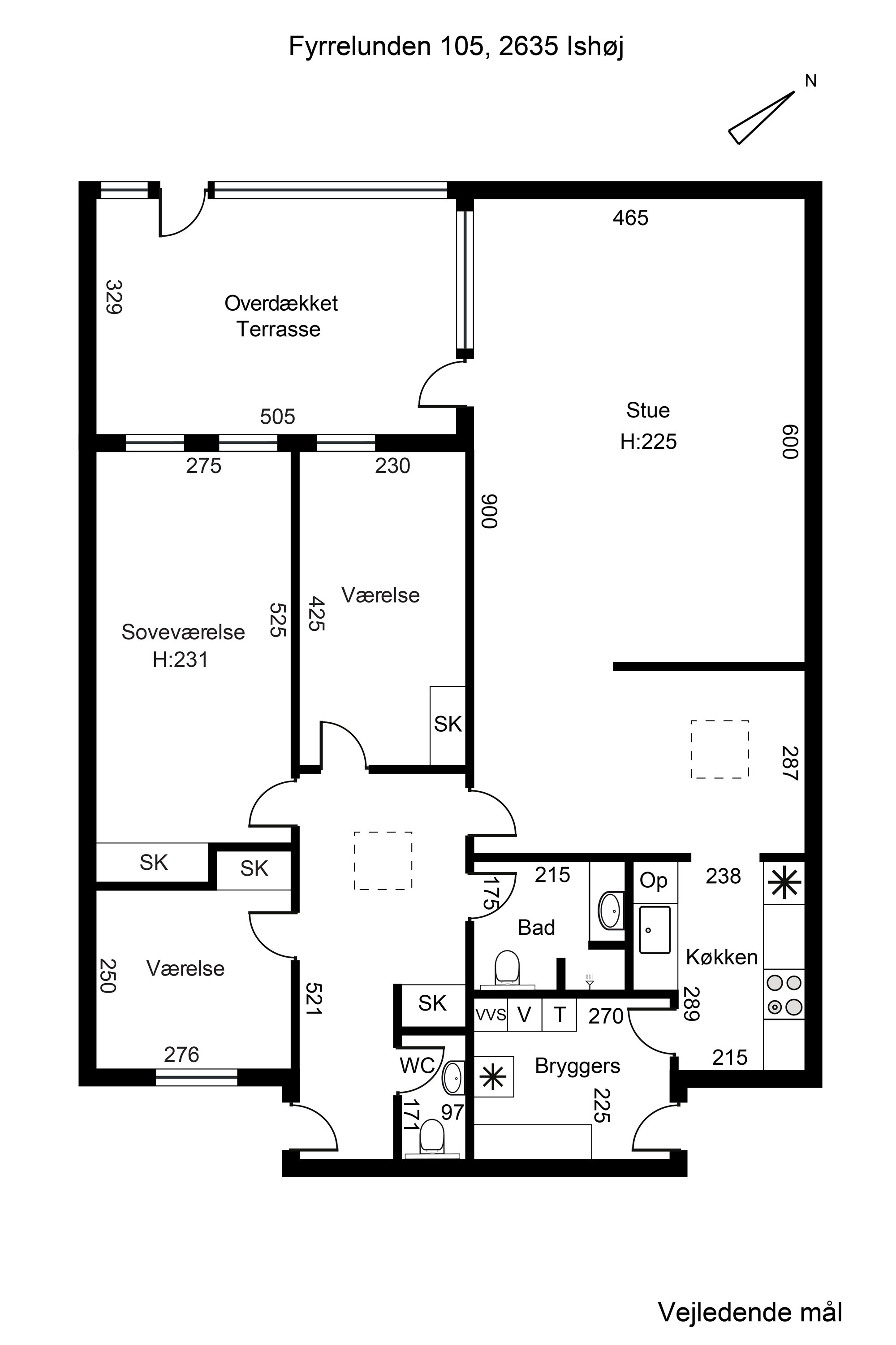 Plantegninger billede af Fyrrelunden 105, 2635 Ishøj