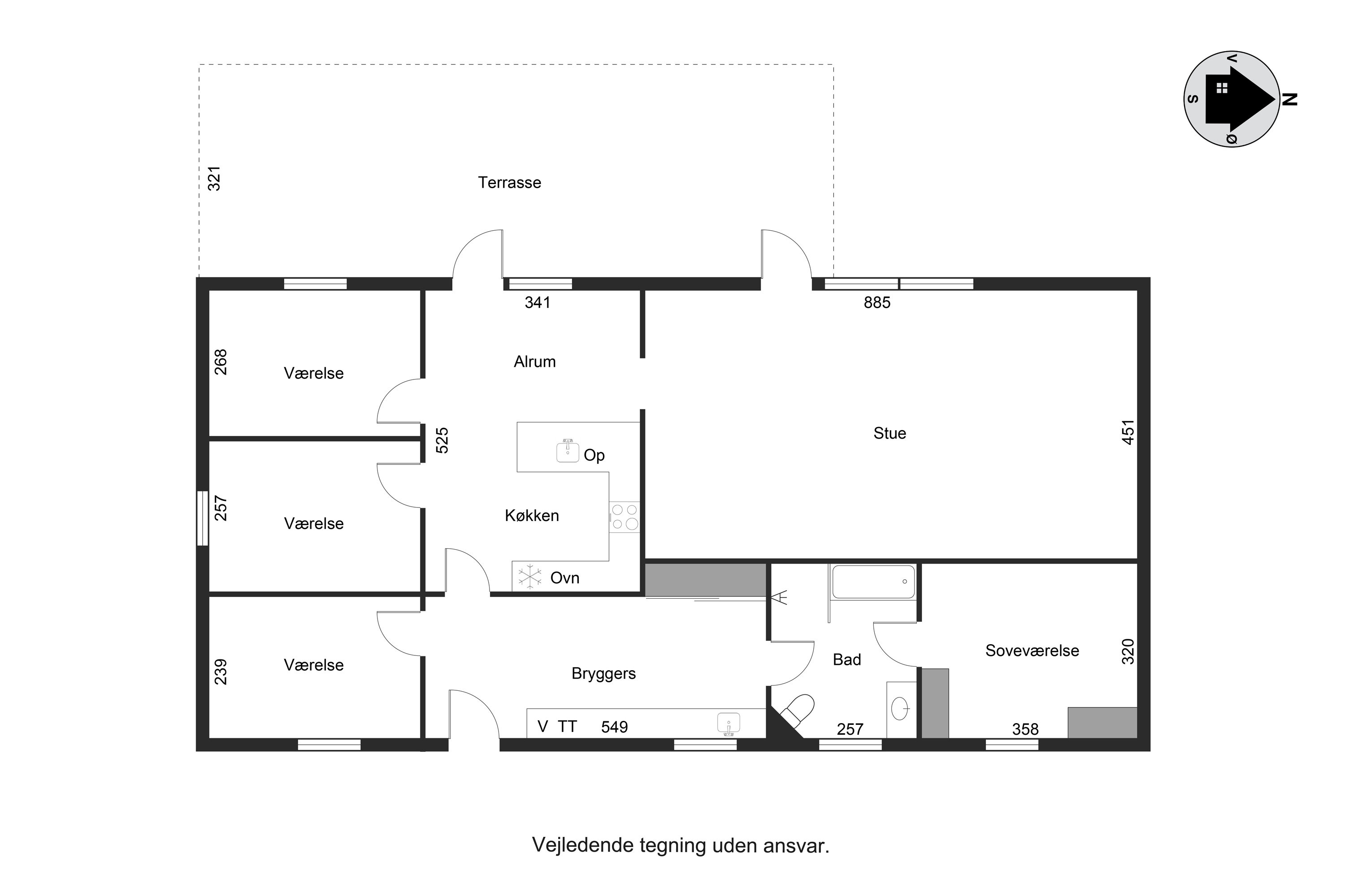 Plantegninger billede af Krokusvej 77, Tyrsted, 8700 Horsens