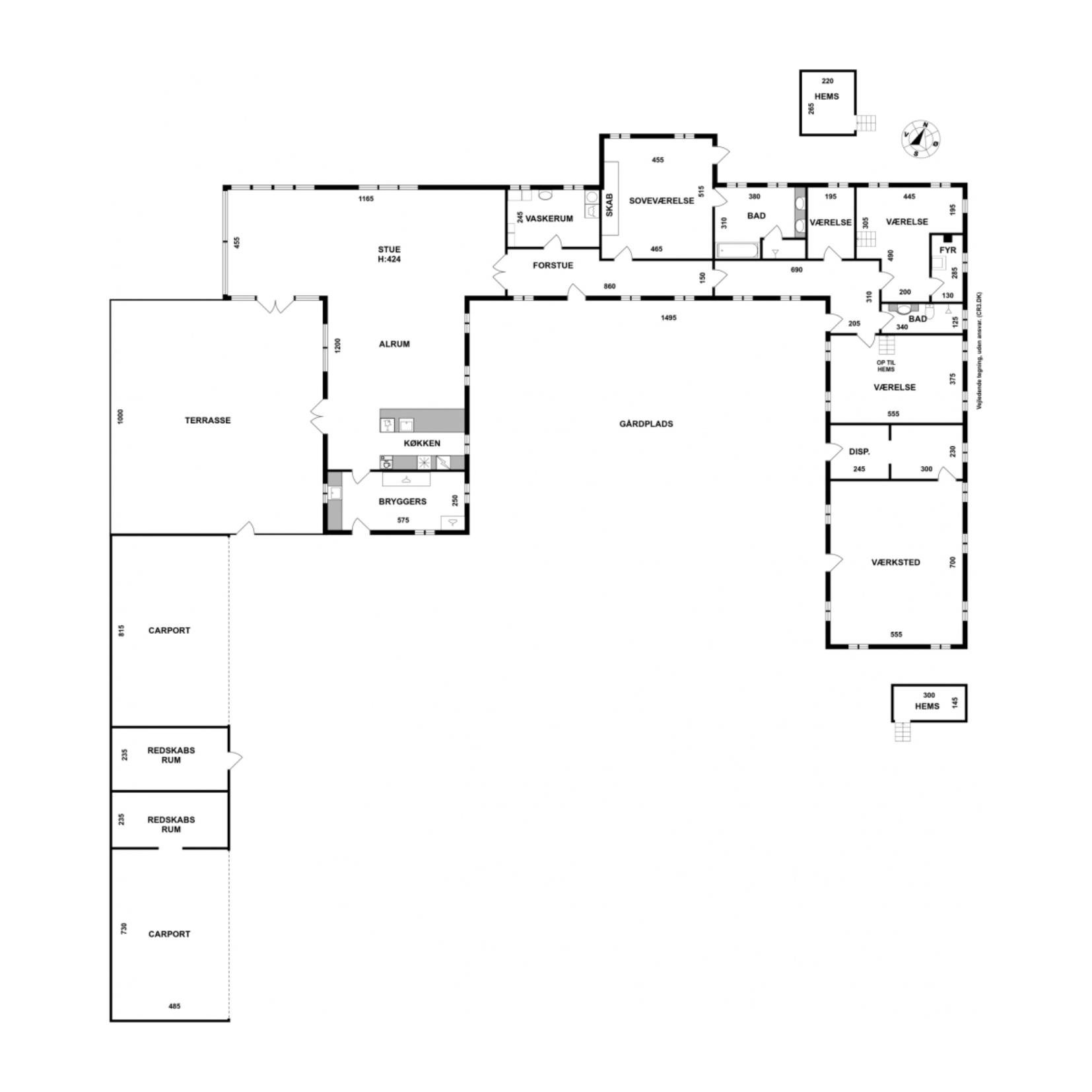 Plantegninger billede af Harløsevej 184, 3400 Hillerød