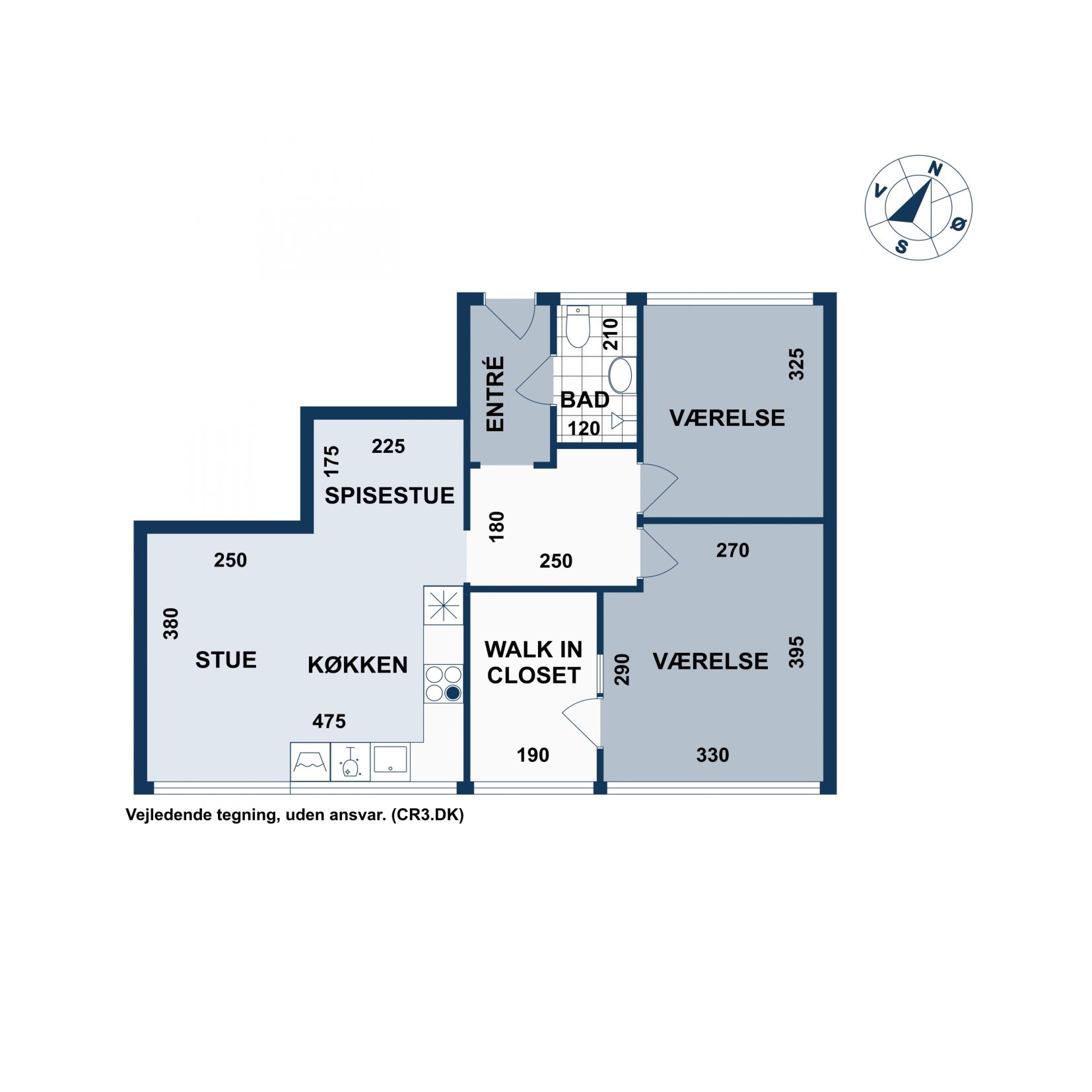 Plantegninger billede af Vesterbrogade 192, 1. 1., 1800 Frederiksberg C