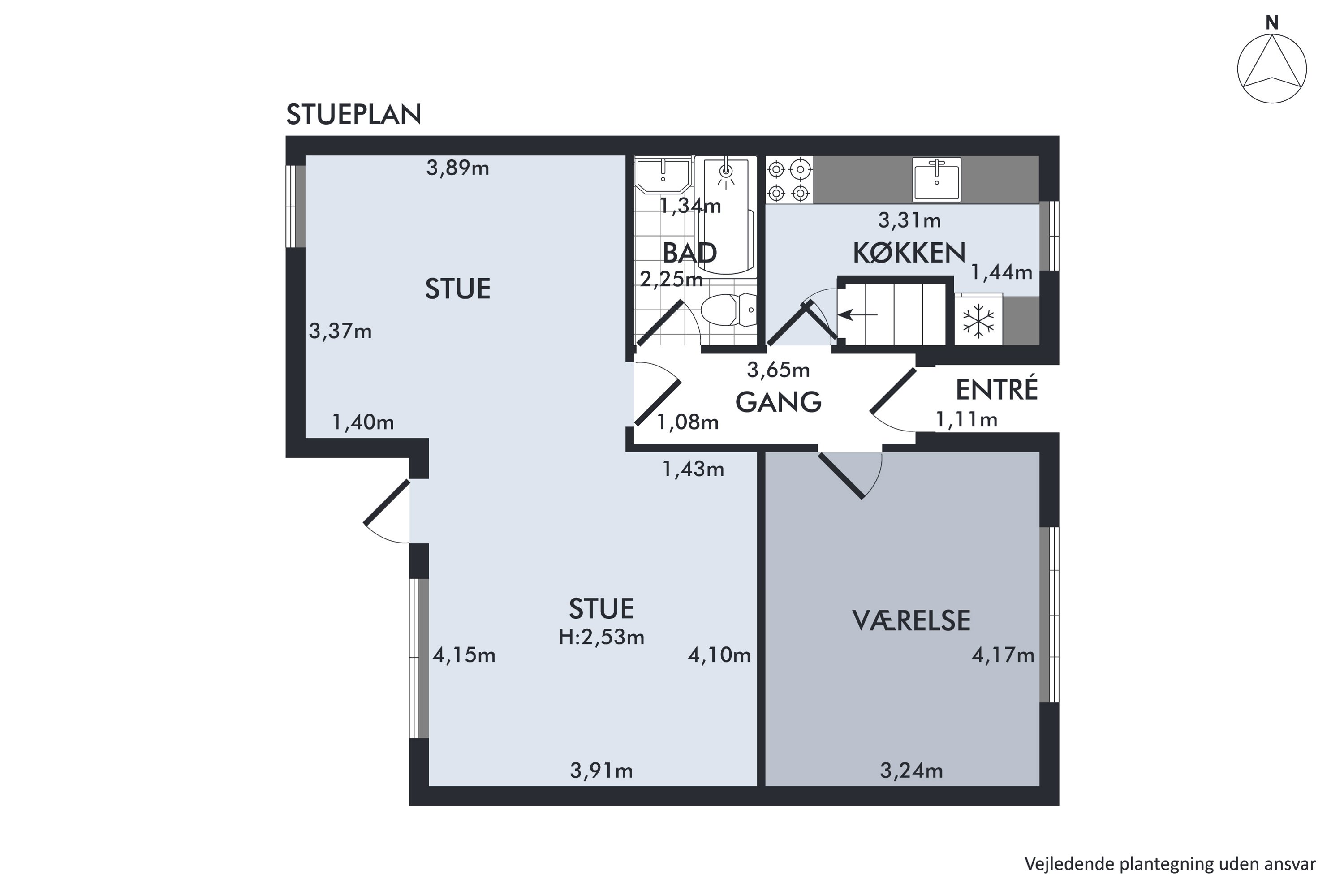 Plantegninger billede af Sjællandsvej 24, 2800 Kongens Lyngby