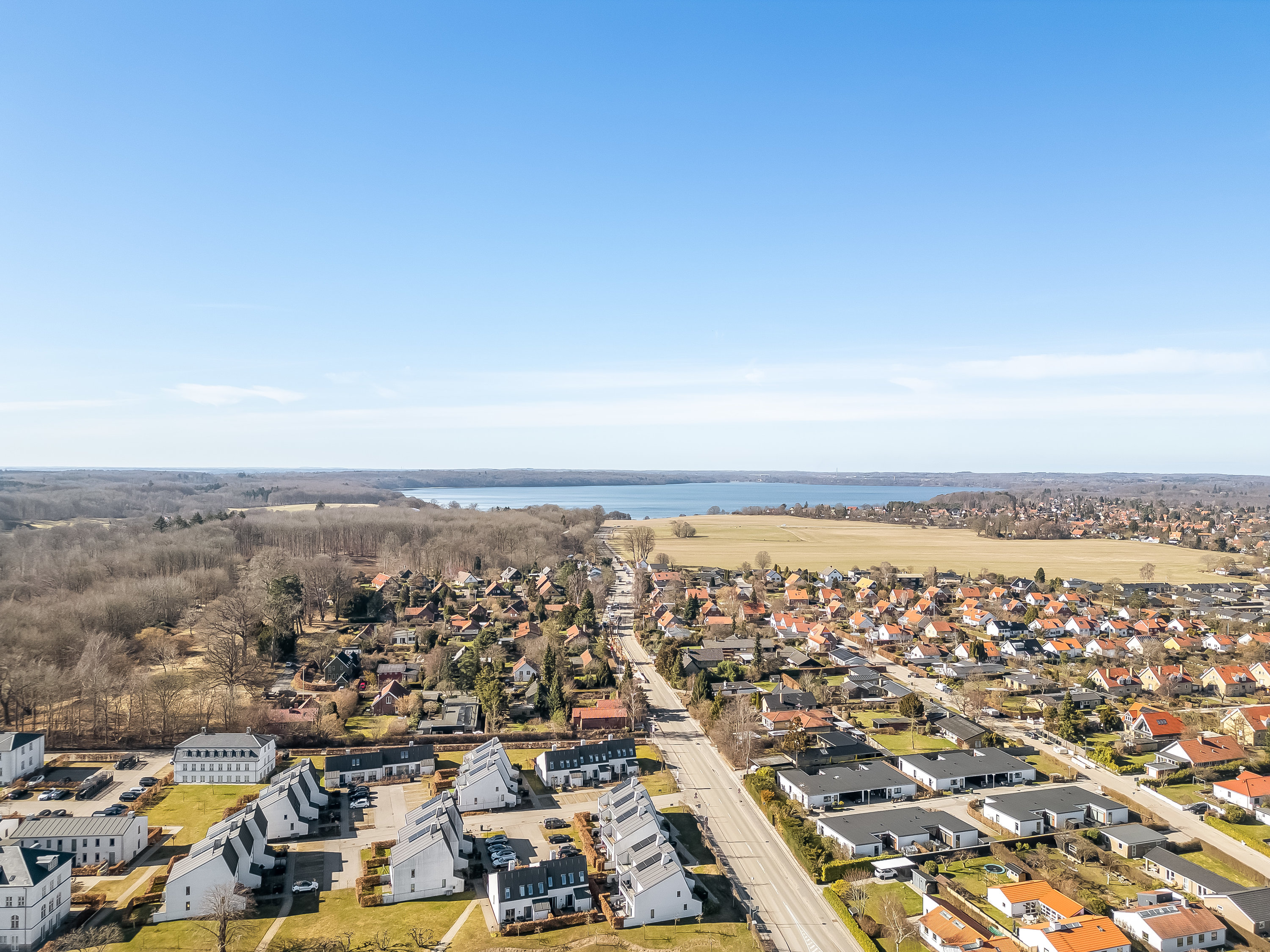 Fremhævet luftfoto billede i fuldskærmstilstand. Billede af Klokkelyng 5, 2830 Virum