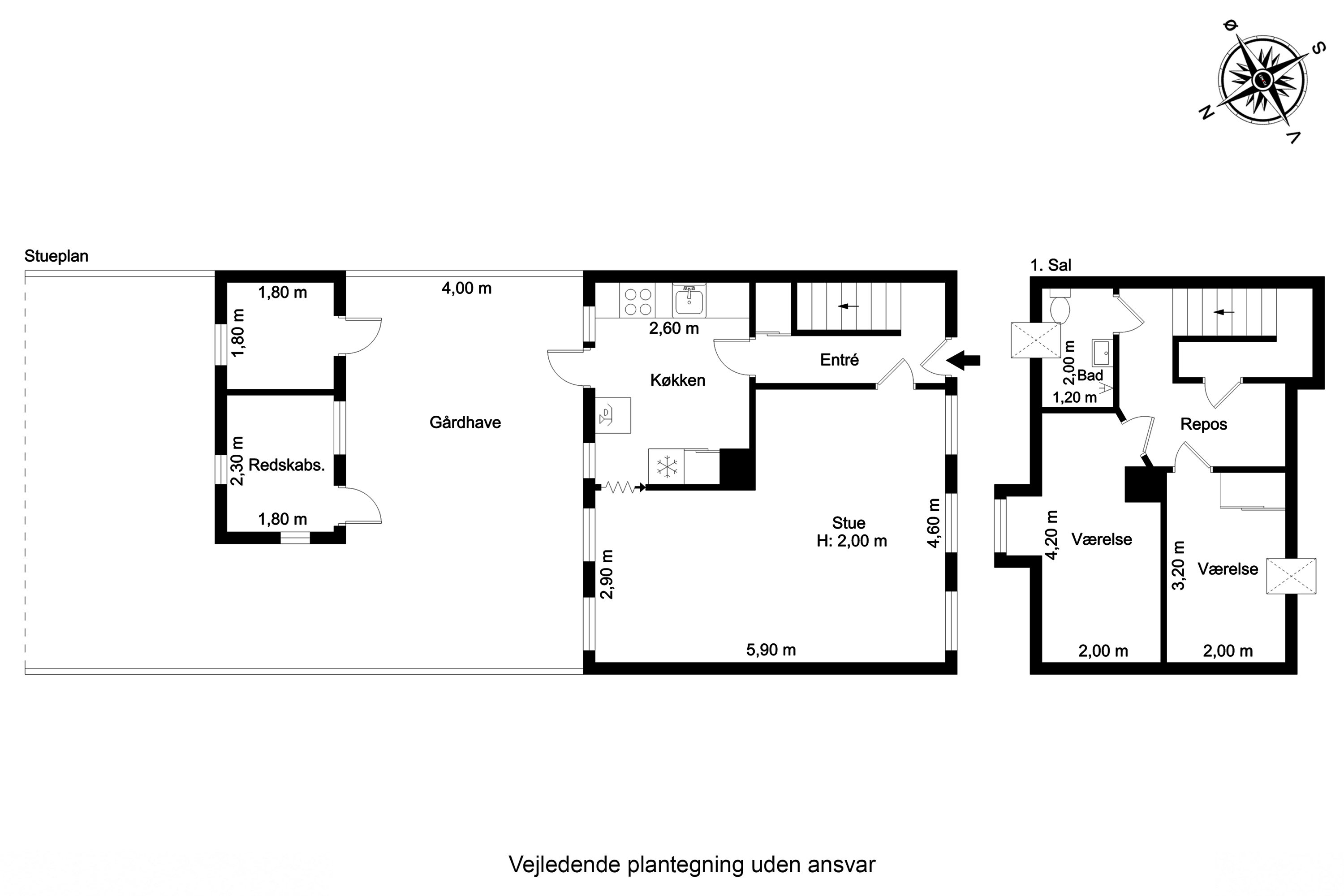 Plantegninger billede af Gyden 7, 5970 Ærøskøbing