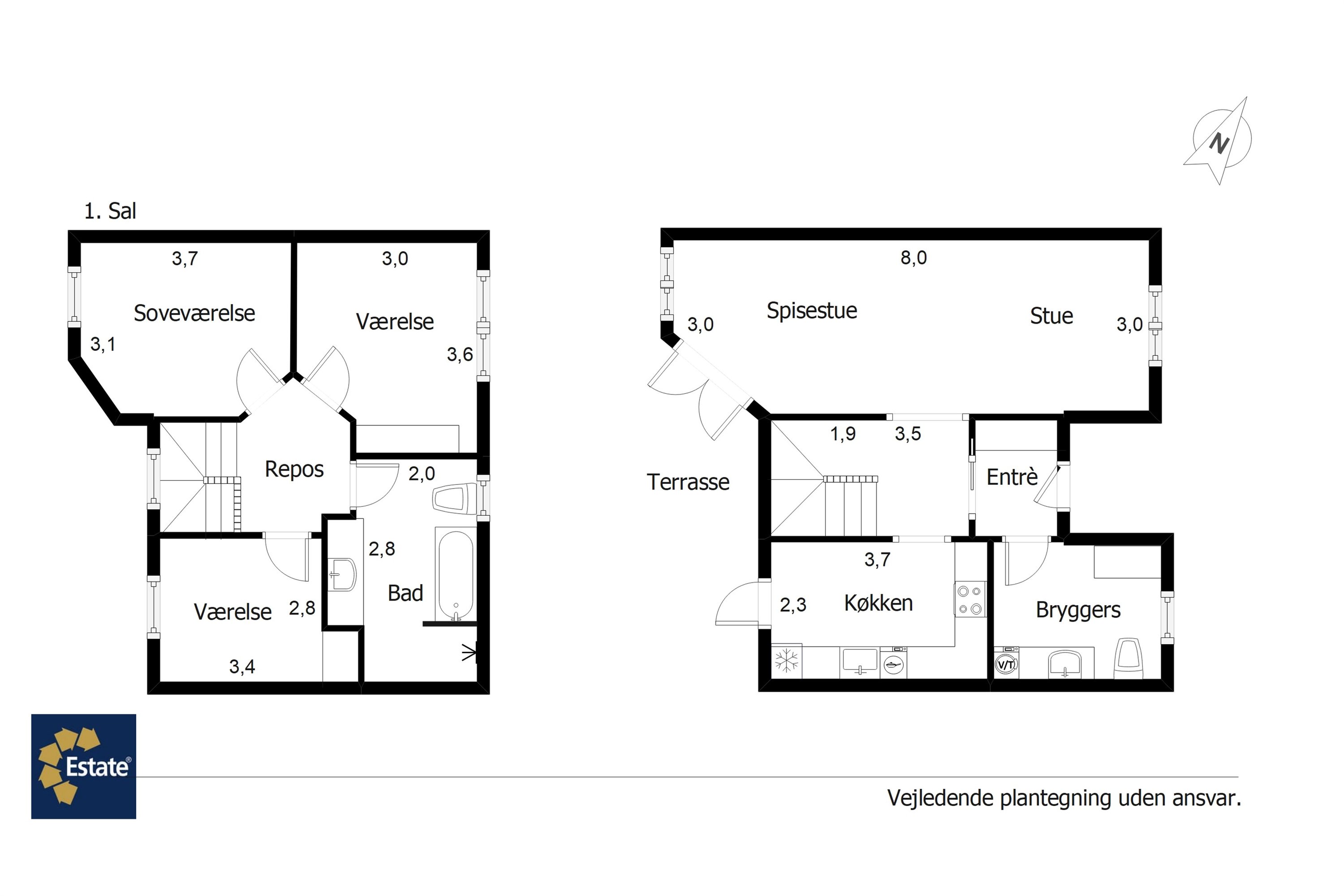 Plantegninger billede af Nordre Fovrfeldvej 16B, 6710 Esbjerg V