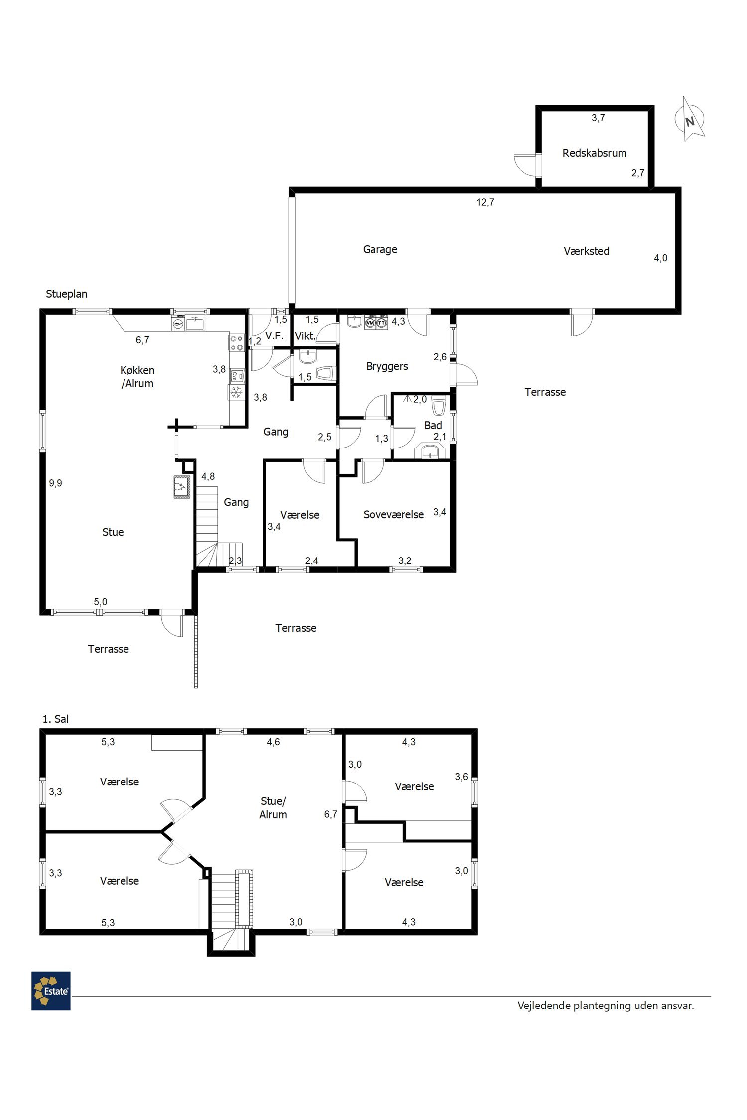 Plantegninger billede af Fasanvej 16, 7184 Vandel