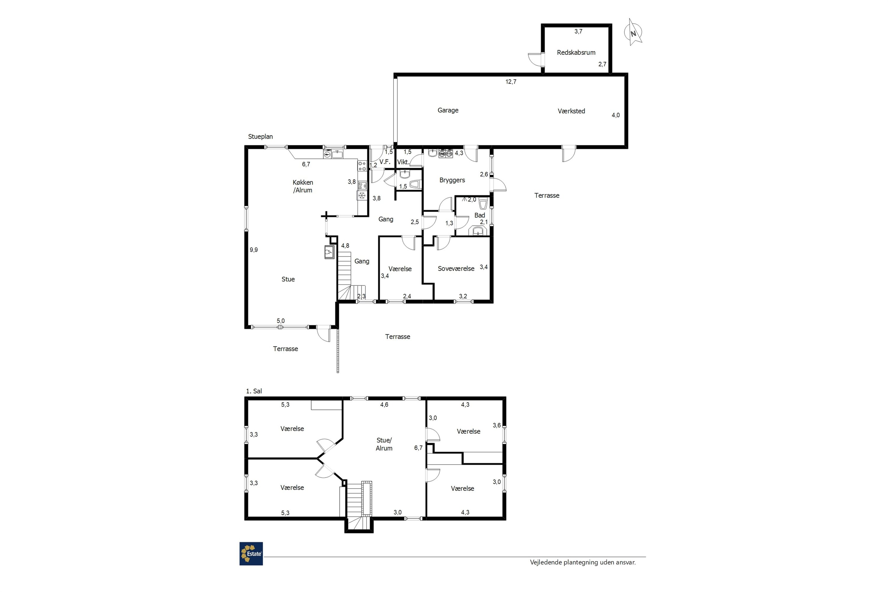 Plantegninger billede af Fasanvej 16, 7184 Vandel