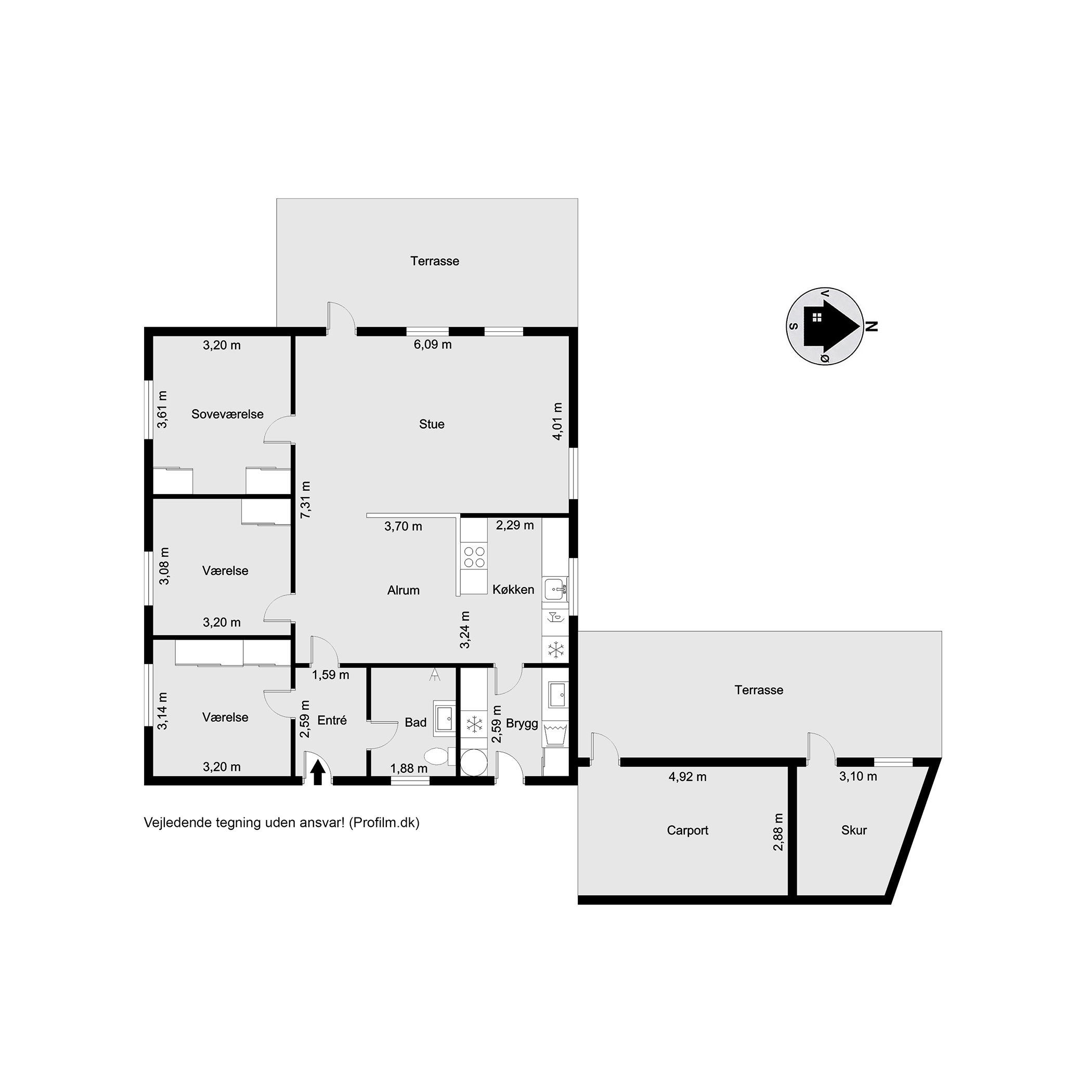 Plantegninger billede af Mosegårdsvej 26, Erritsø, 7000 Fredericia