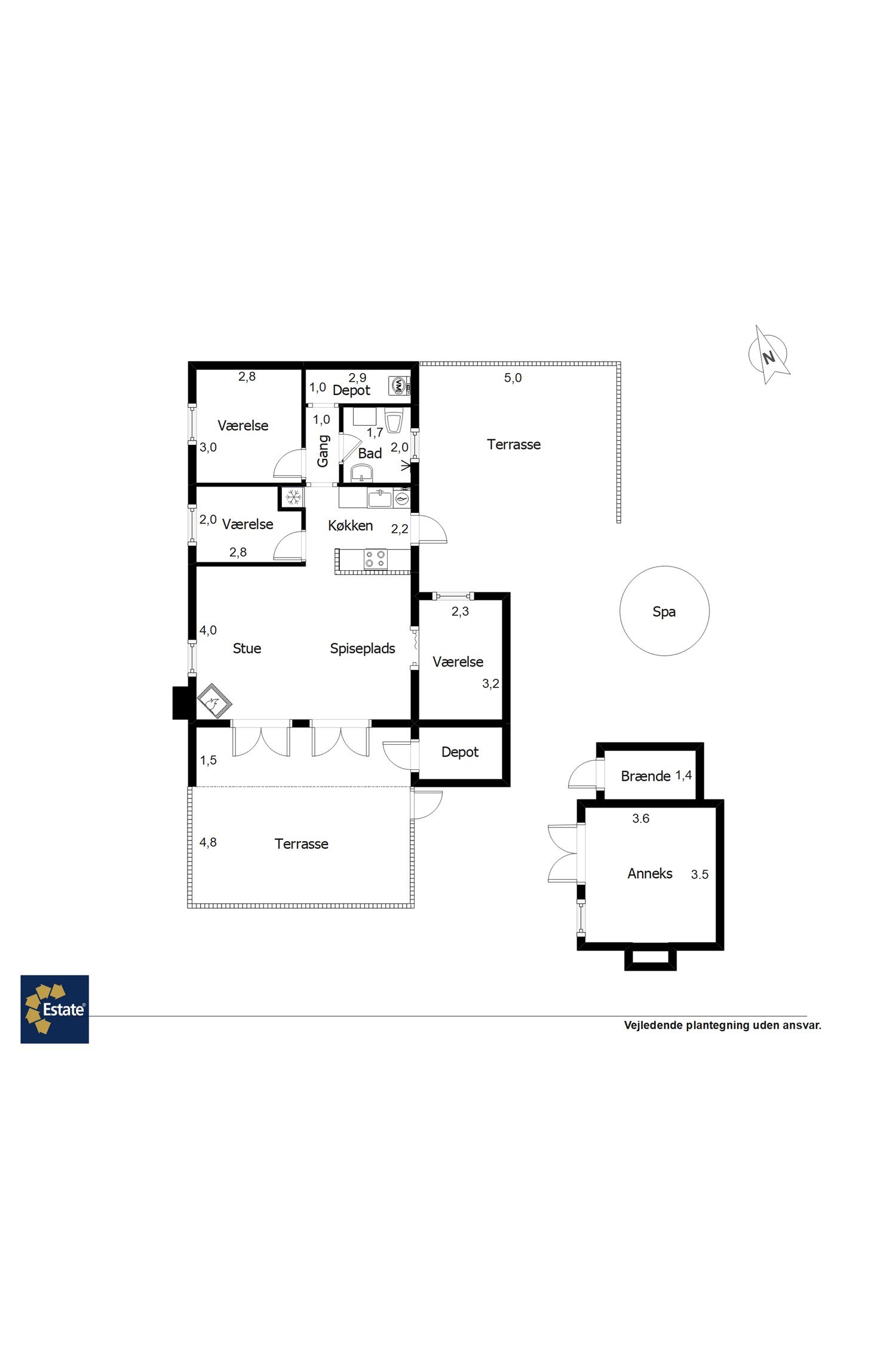 Plantegninger billede af Bjerregårdsvej 146, Bjerregaard, 6960 Hvide Sande