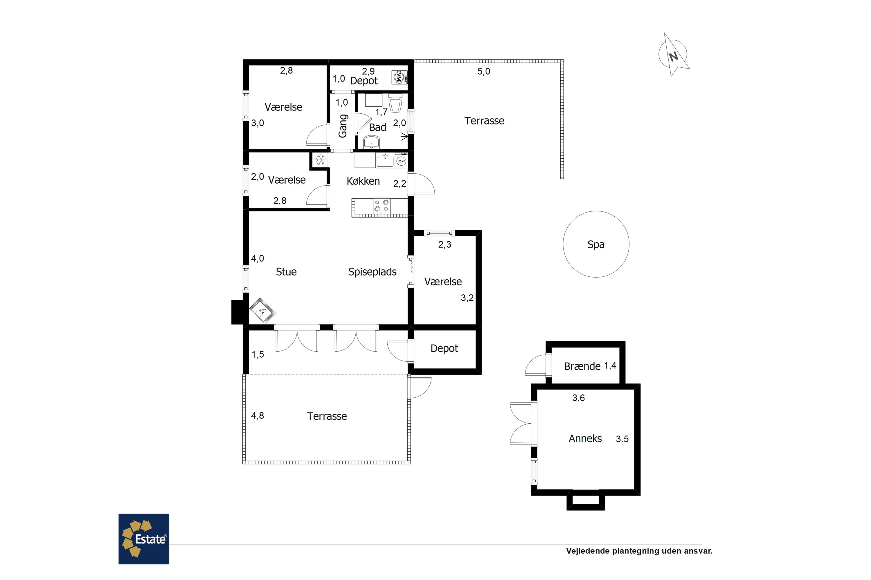 Plantegninger billede af Bjerregårdsvej 146, Bjerregaard, 6960 Hvide Sande