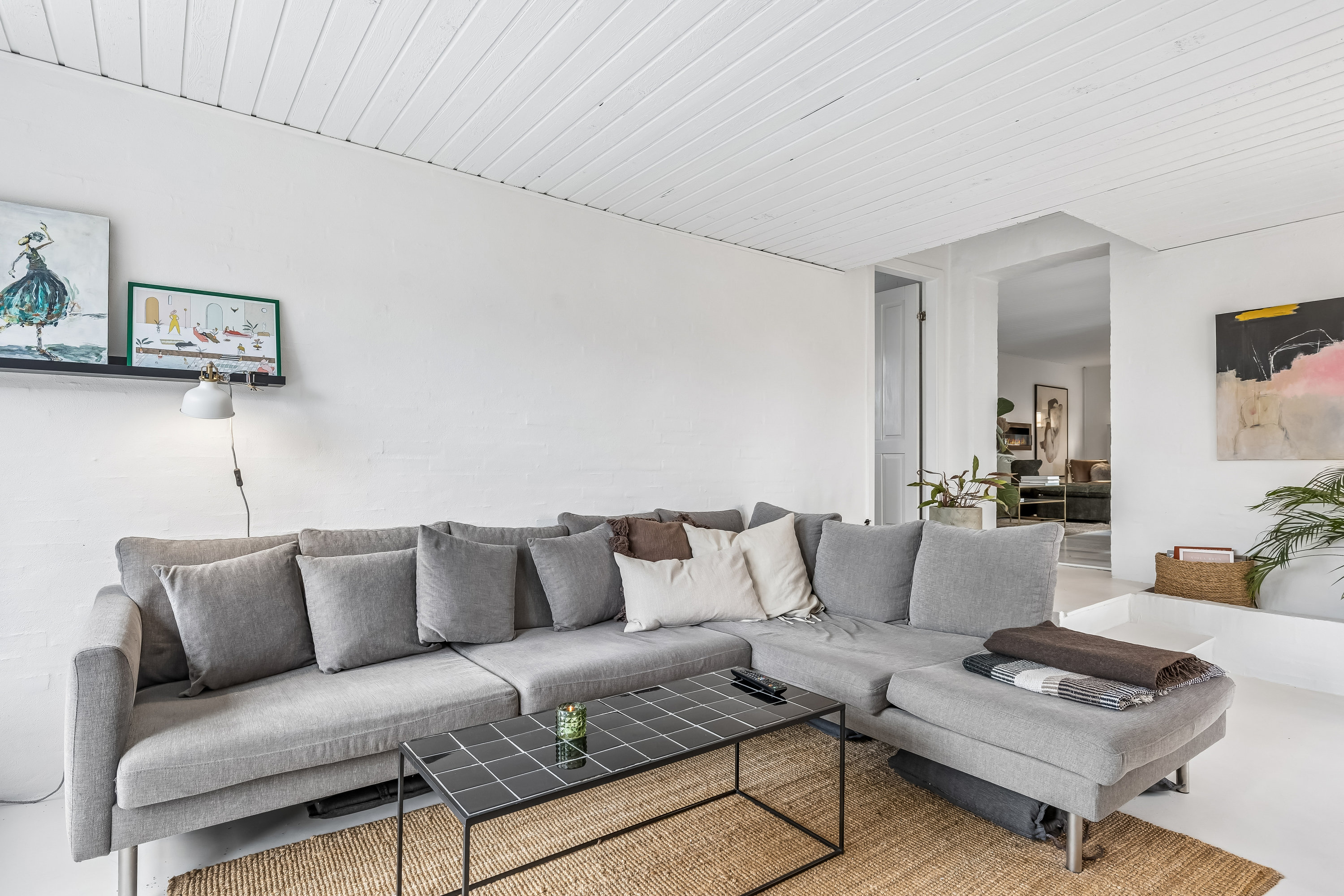 Fremhævet pejsestue billede i fuldskærmstilstand. Billede af Præstelunden 20, 8722 Hedensted