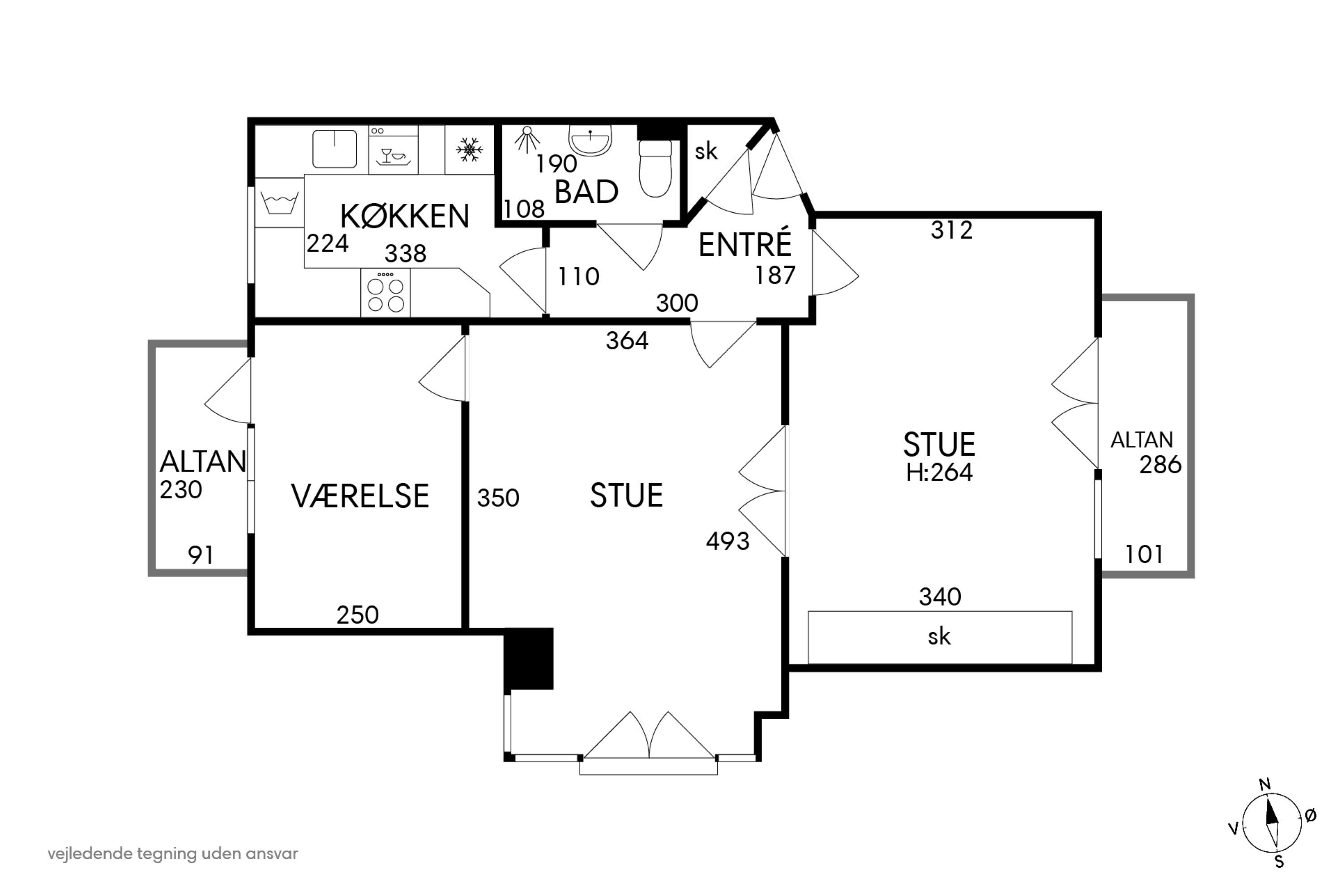 Plantegninger billede af Johan Kellers Vej 50, 3. tv., 2450 København SV