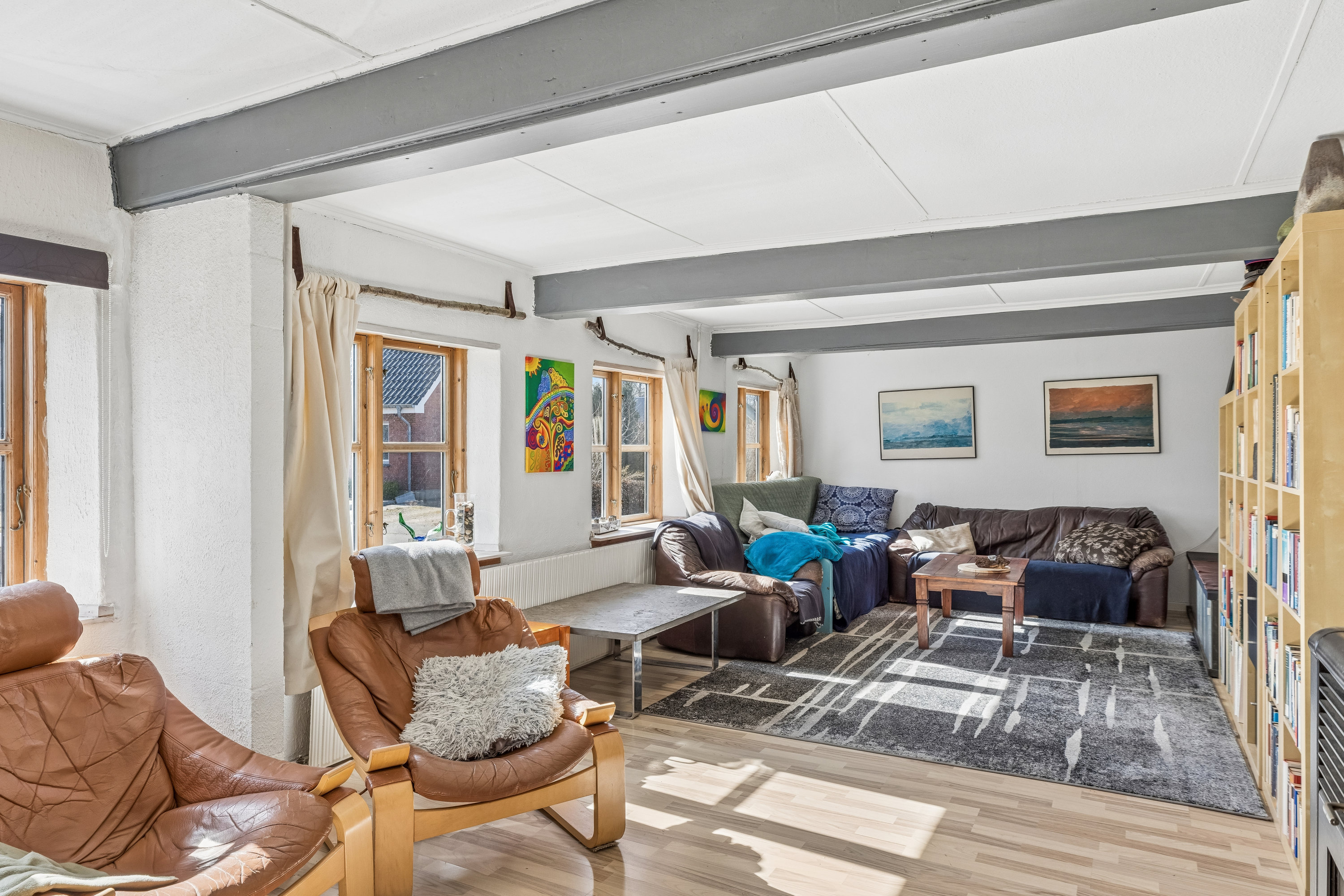 Fremhævet stue billede i fuldskærmstilstand. Billede af Degnetoft 5, Kværs, 6300 Gråsten